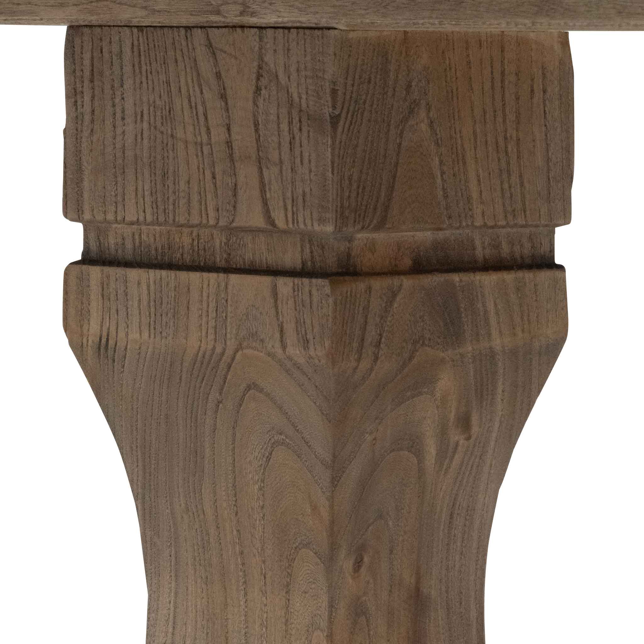 CDT514 3m Reclaimed Elm Dining Table - Rustic Natural - Image 8