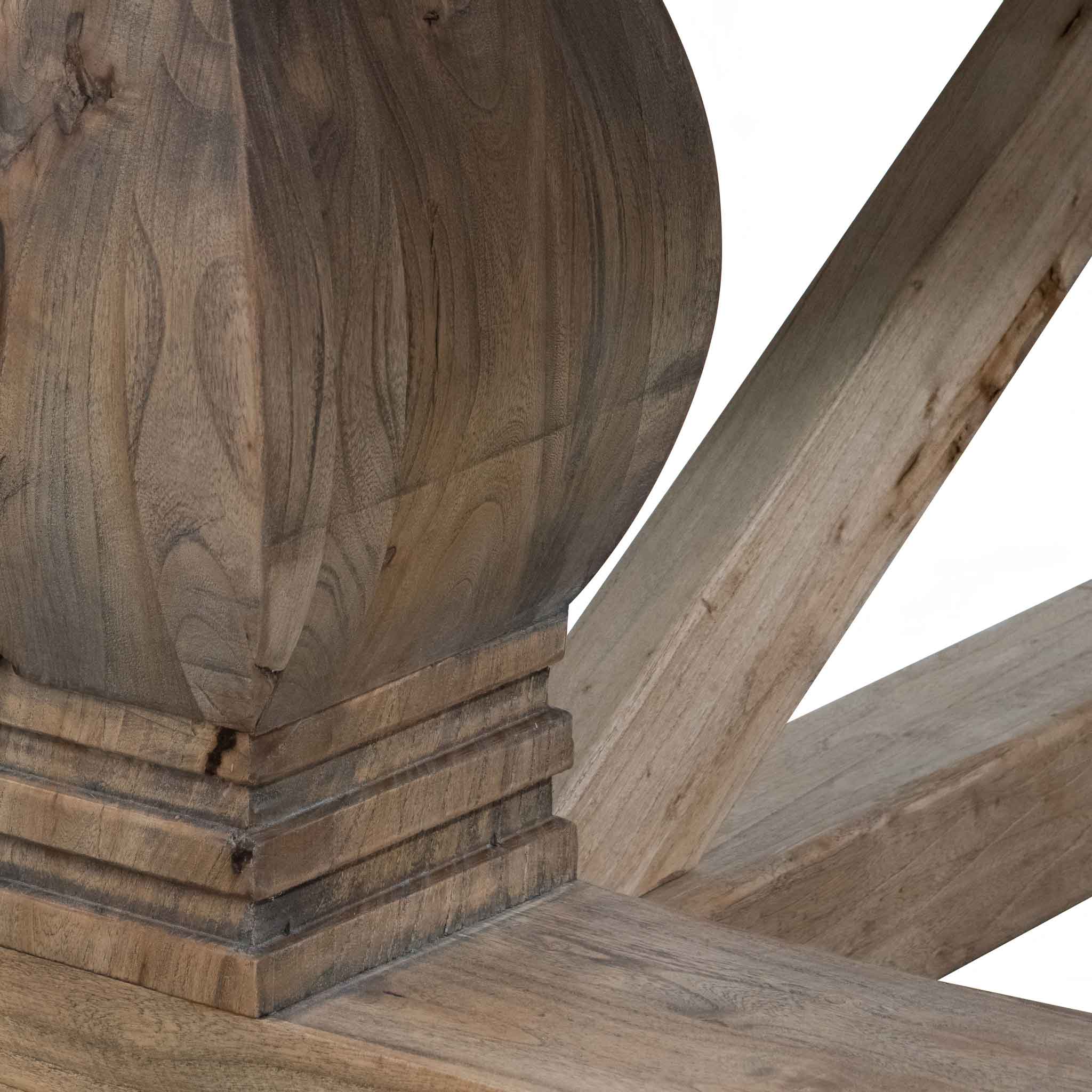 CDT514 3m Reclaimed Elm Dining Table - Rustic Natural - Image 9