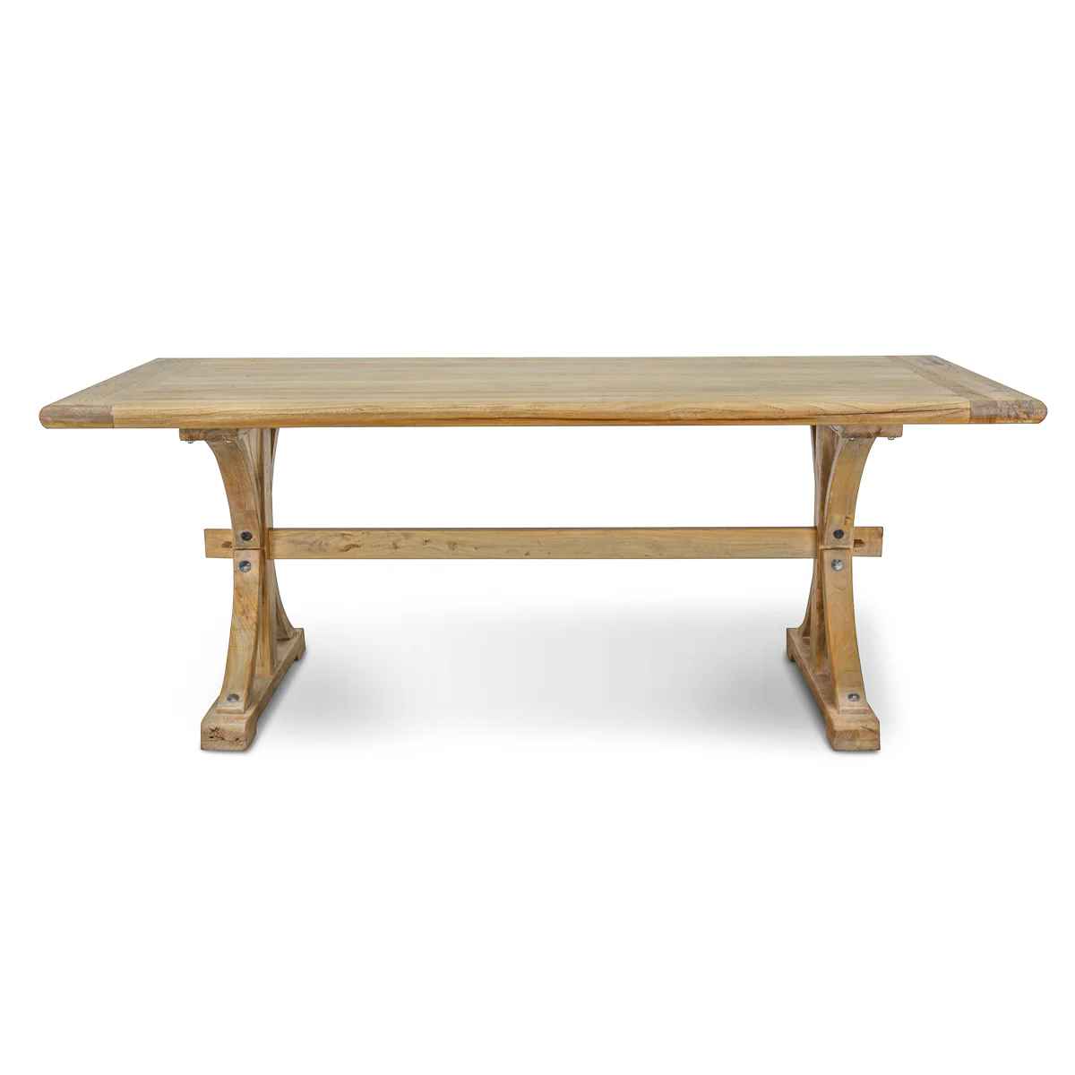 CDT520 Reclaimed Elm Wood Dining Table 2m - Natural - Image 3