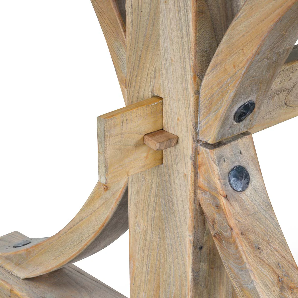 CDT520 Reclaimed Elm Wood Dining Table 2m - Natural - Image 7