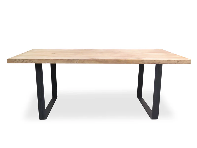 CDT542 Reclaimed Elm Wood Table 1.5m - Rustic Natural - Image 2