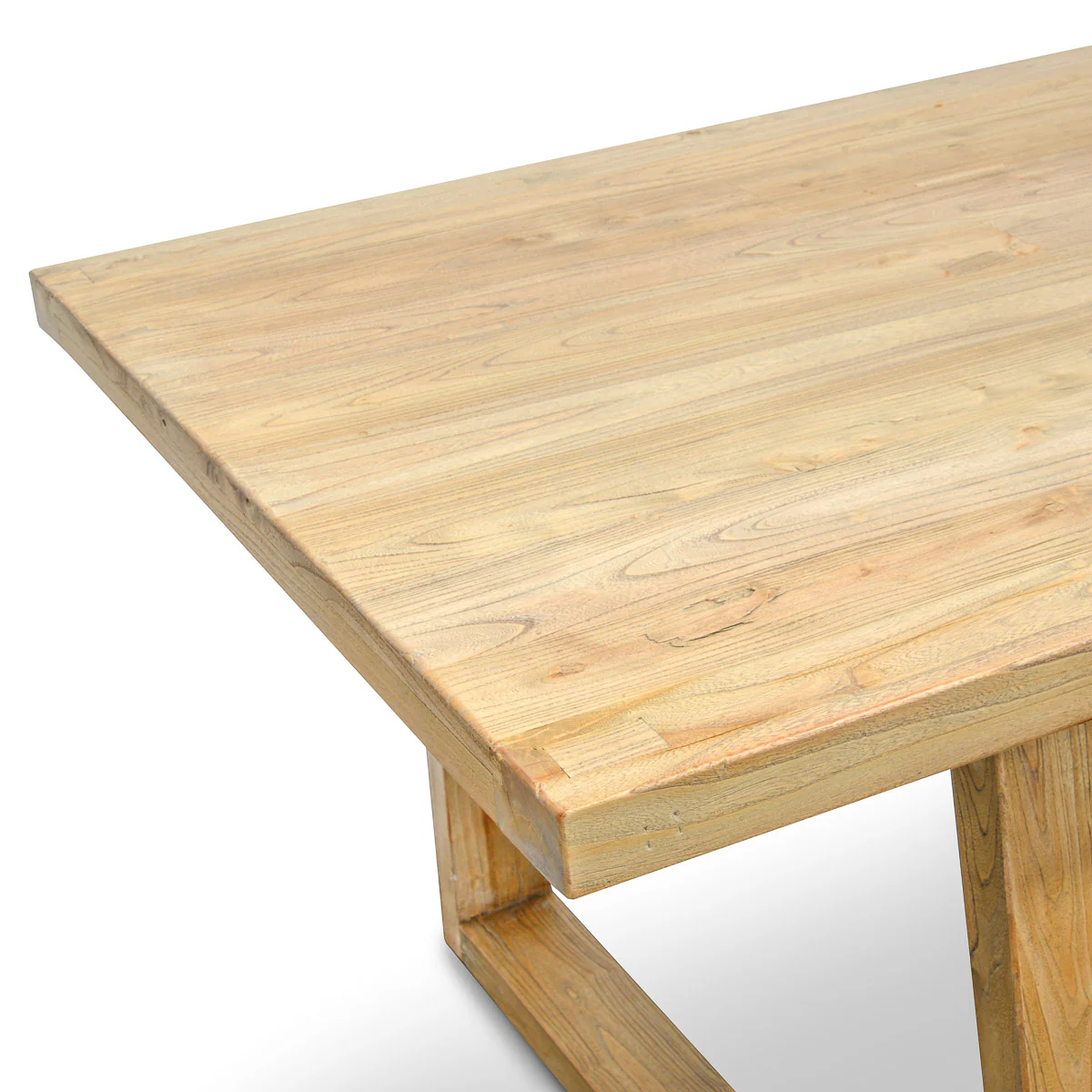 CDT576 Reclaimed 2.4m Dining Table - Natural - Image 4