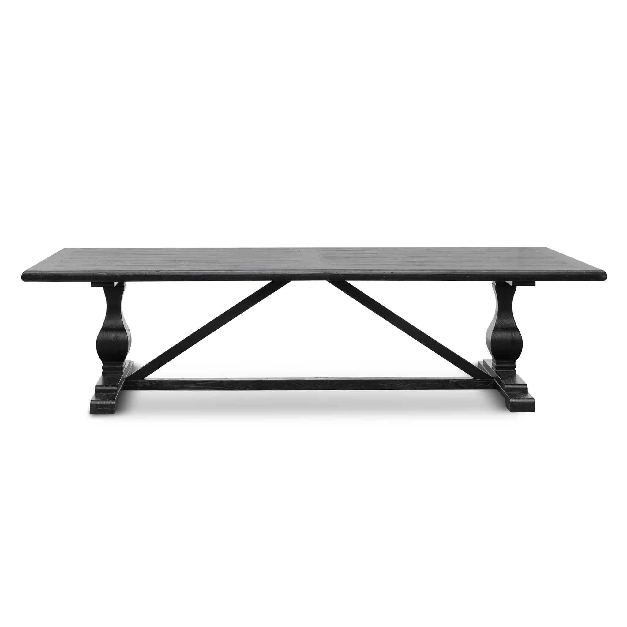 CDT6066 3m Reclaimed Dining Table - Black- 120cm (W) - Thick Top - Image 2