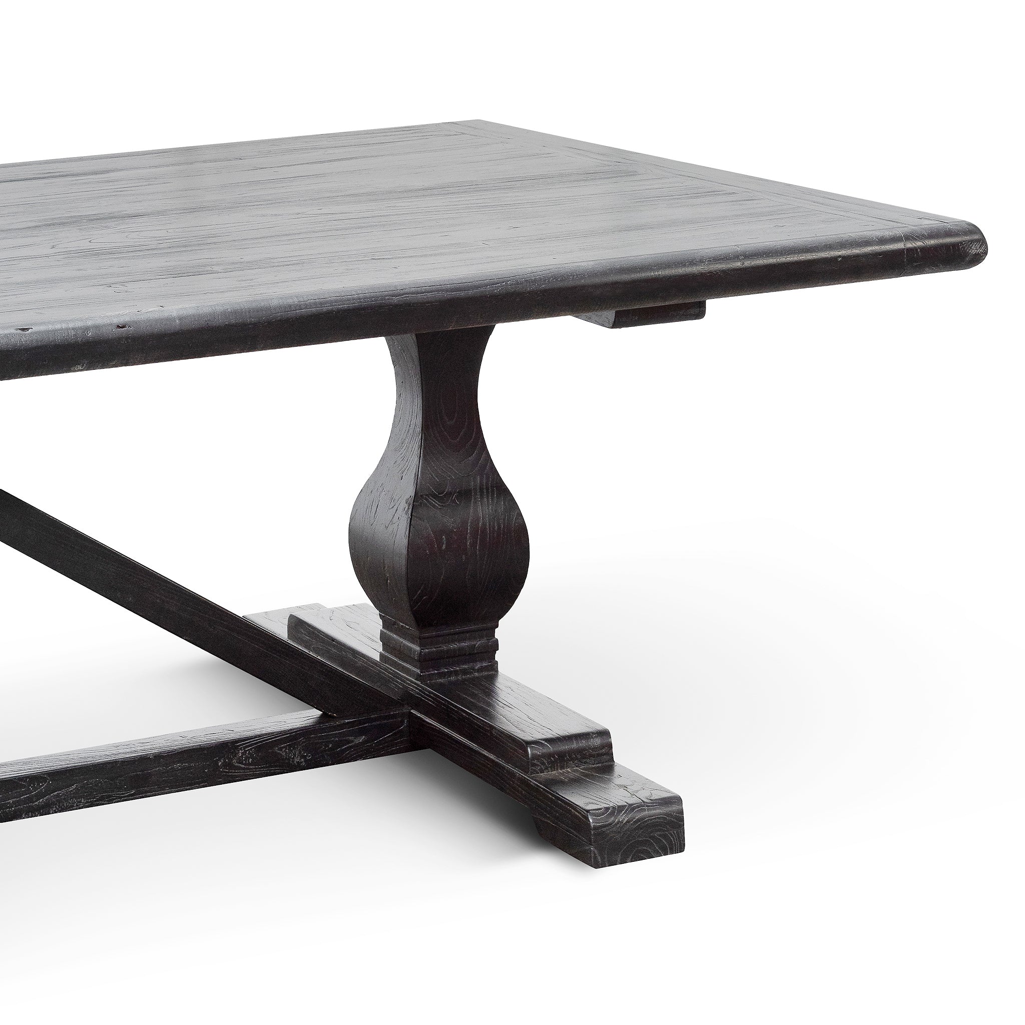 CDT6066 3m Reclaimed Dining Table - Black- 120cm (W) - Thick Top - Image 5