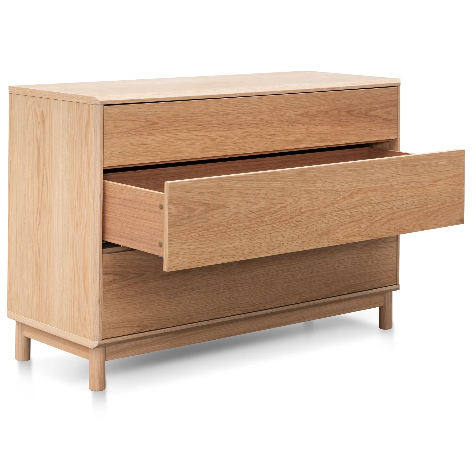 CDT6088-CN 3 Drawers Dresser Unit - Natural Oak - Image 6