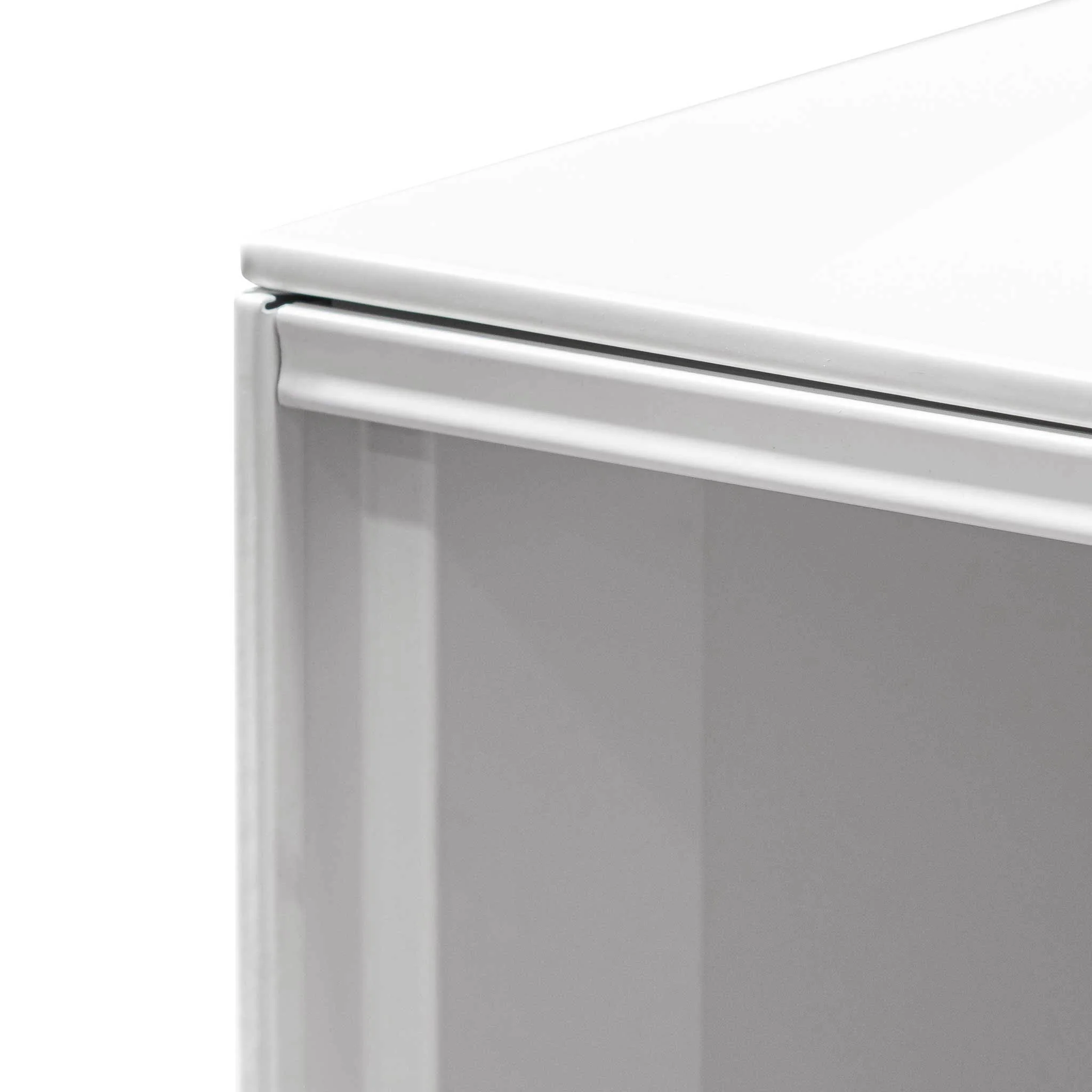 CDT6169-SN Inter-layered White Storage Cabinet - Grey Doors - Image 6