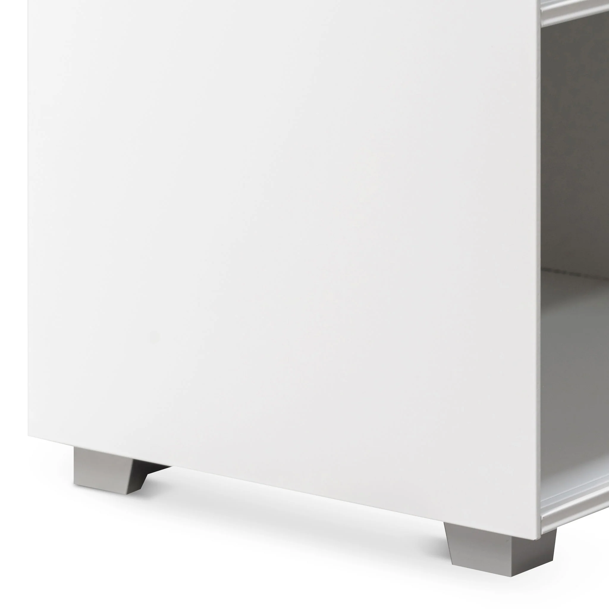 CDT6169-SN Inter-layered White Storage Cabinet - Grey Doors - Image 7