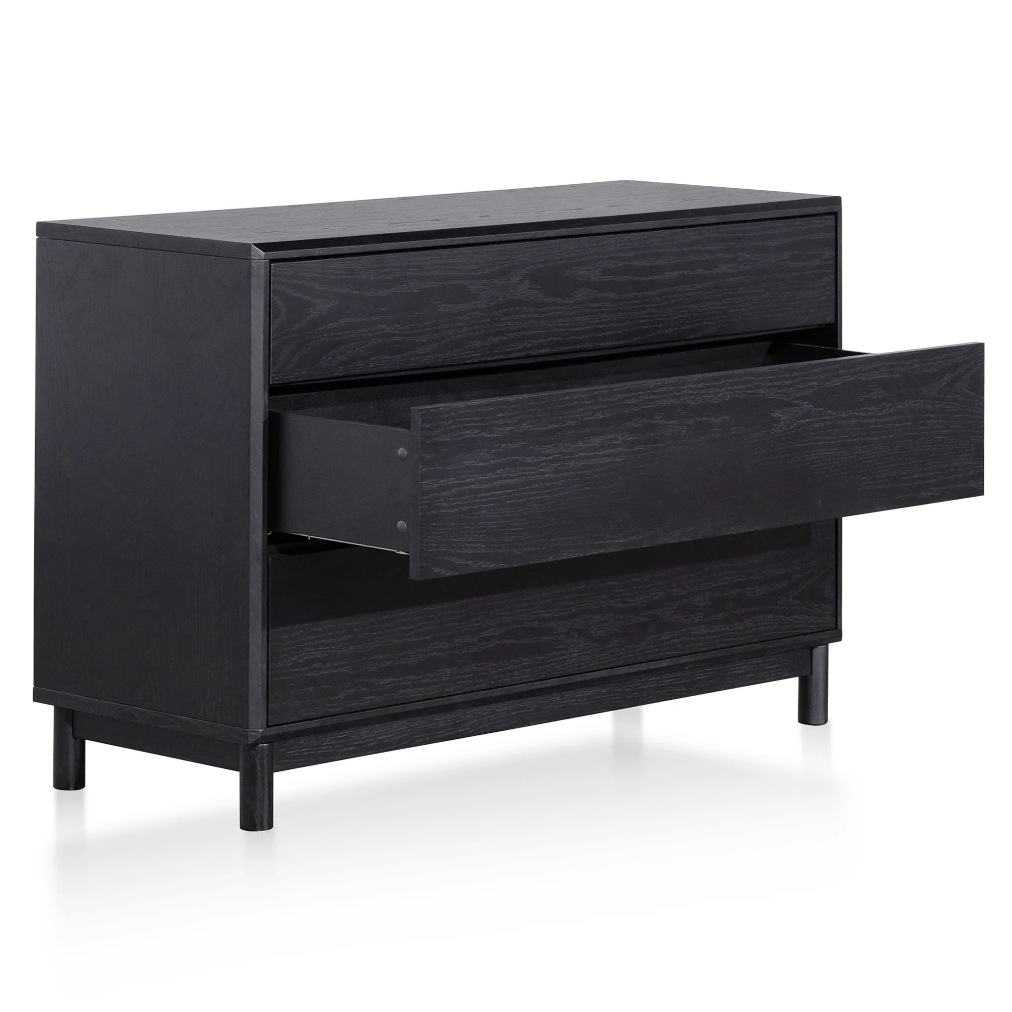 CDT6199-CN 3 Drawers Dresser Unit - Black Oak - Image 4