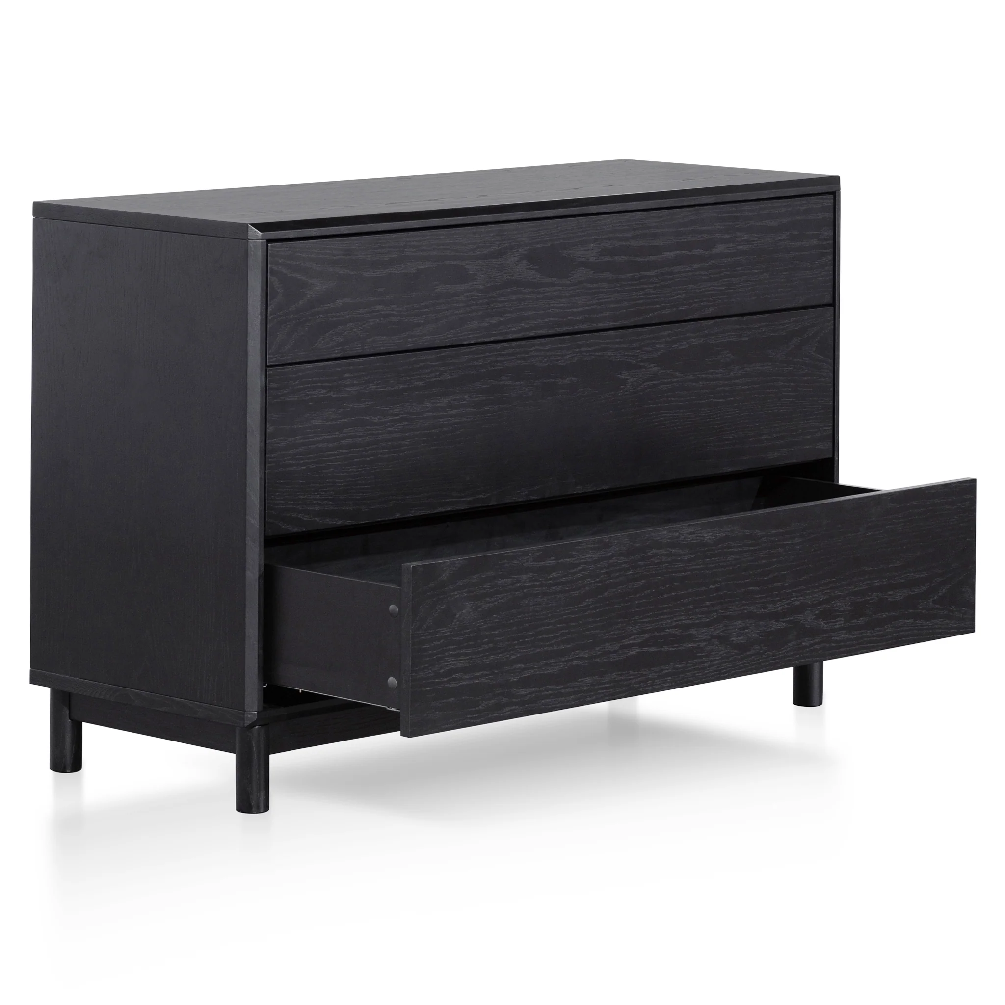 CDT6199-CN 3 Drawers Dresser Unit - Black Oak - Image 5