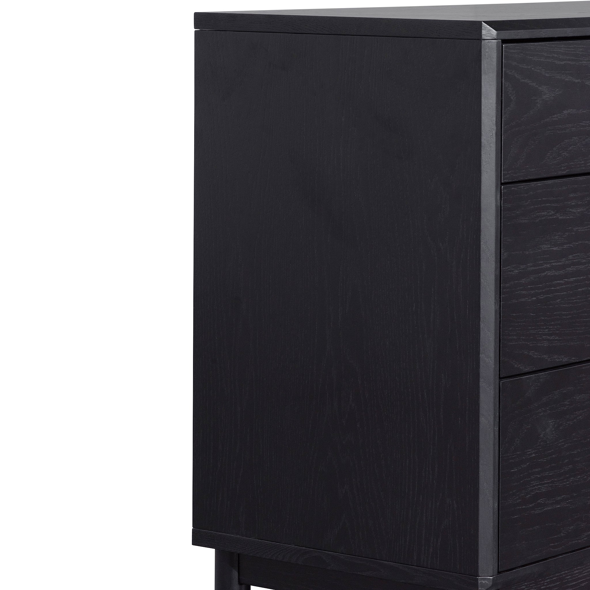 CDT6199-CN 3 Drawers Dresser Unit - Black Oak - Image 6
