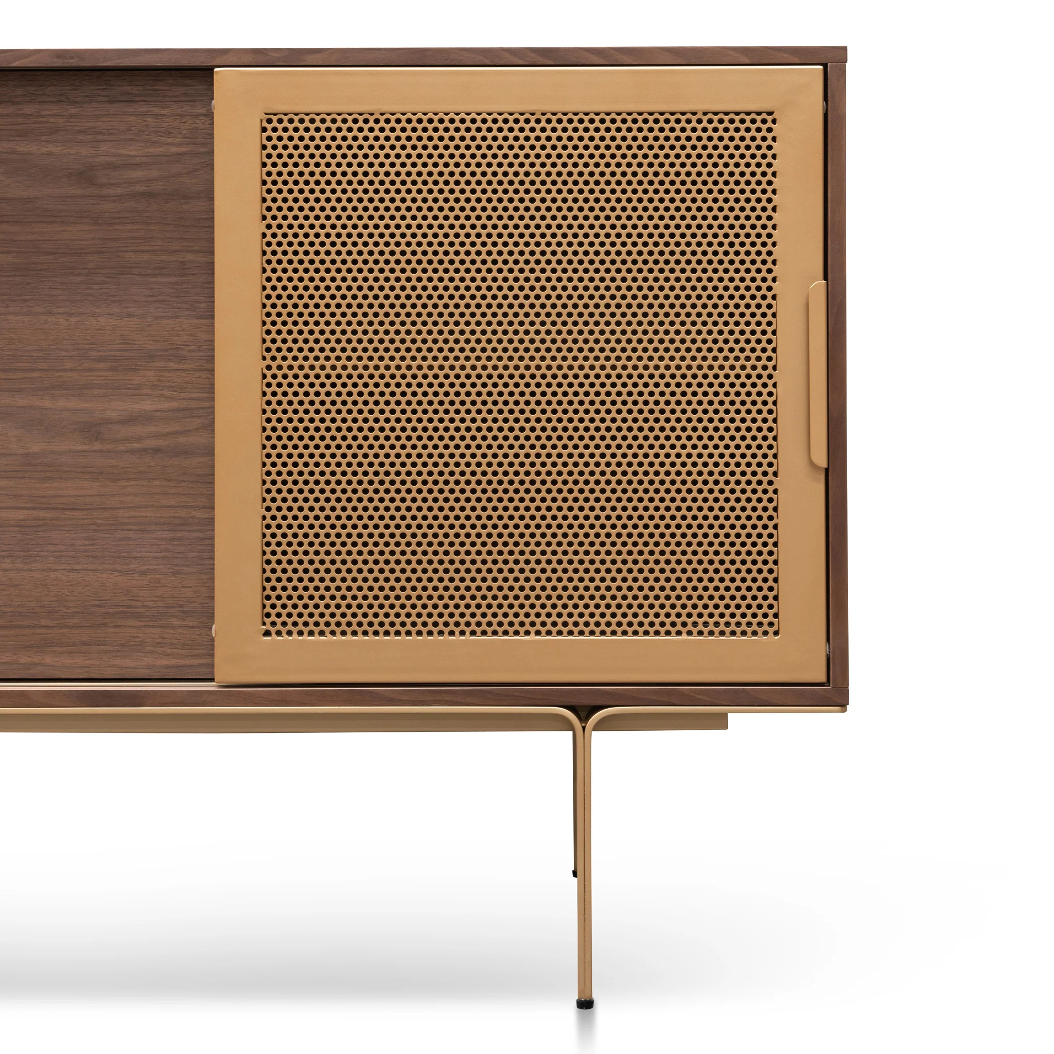 CDT6224-IG 1.45m Walnut Buffet Unit - Brass - Image 8