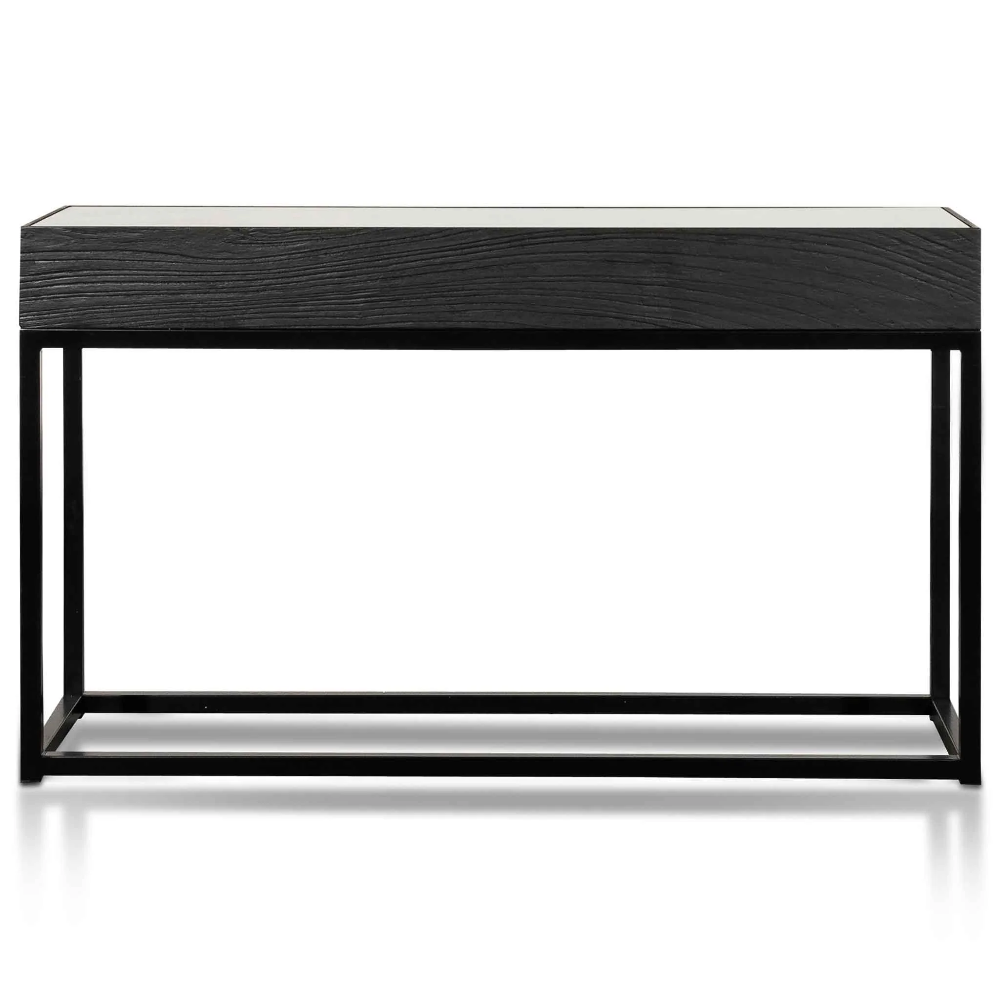 CDT6307-NI 1.39m Reclaimed Console Table - Full Black - Image 2