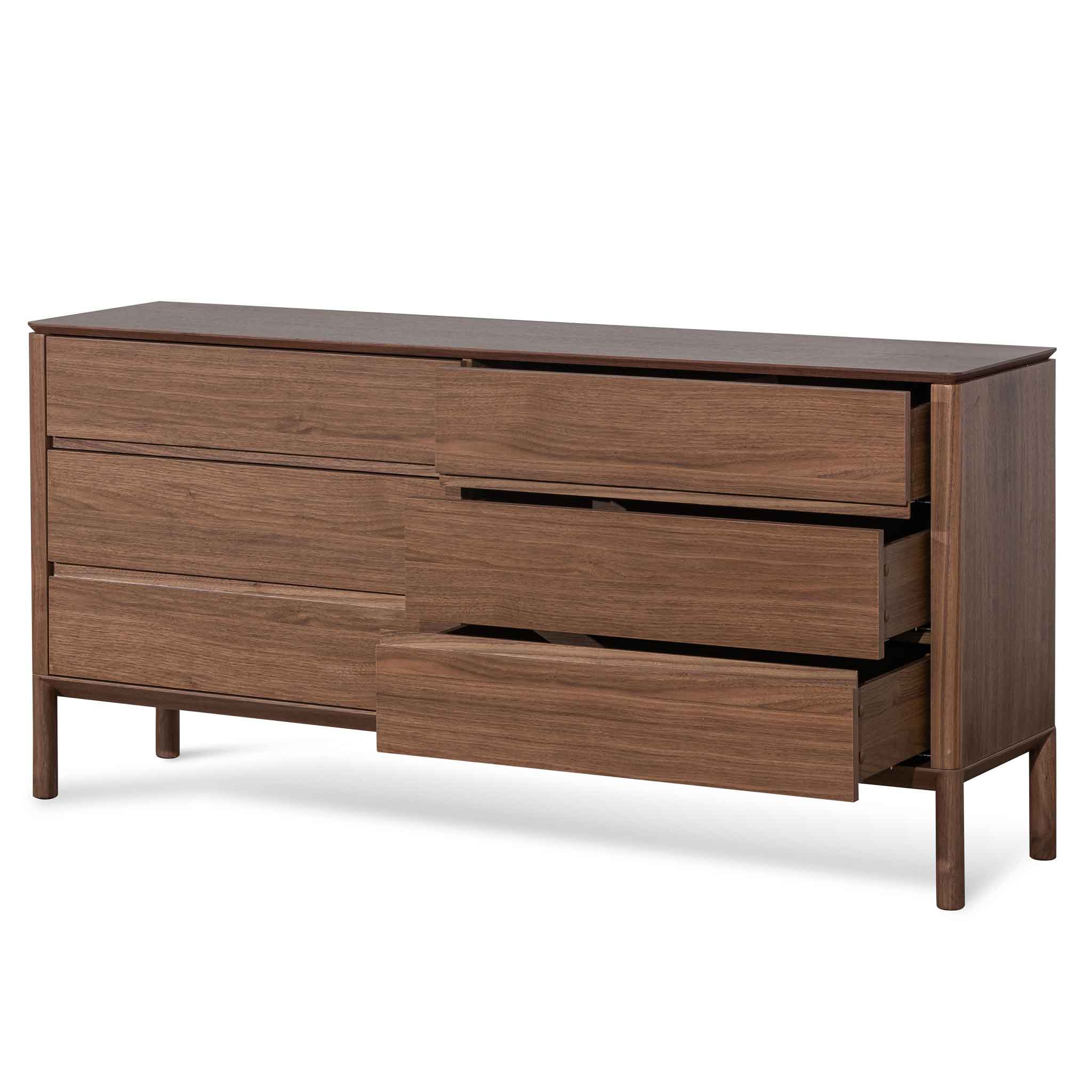 CDT6454-CN 6 Drawers Wooden Chest - Walnut - Image 5