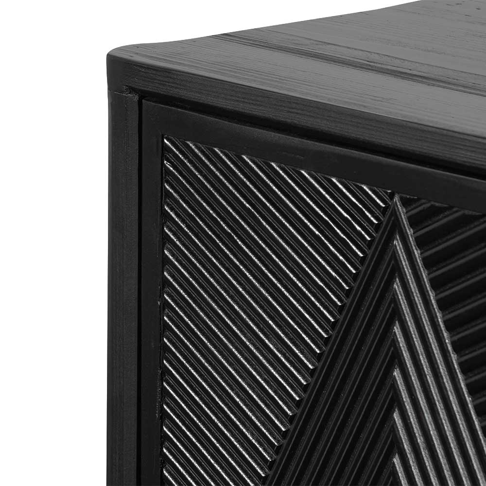 CDT6475-NI 1.7m Wooden Buffet Unit - Full Black - Image 6
