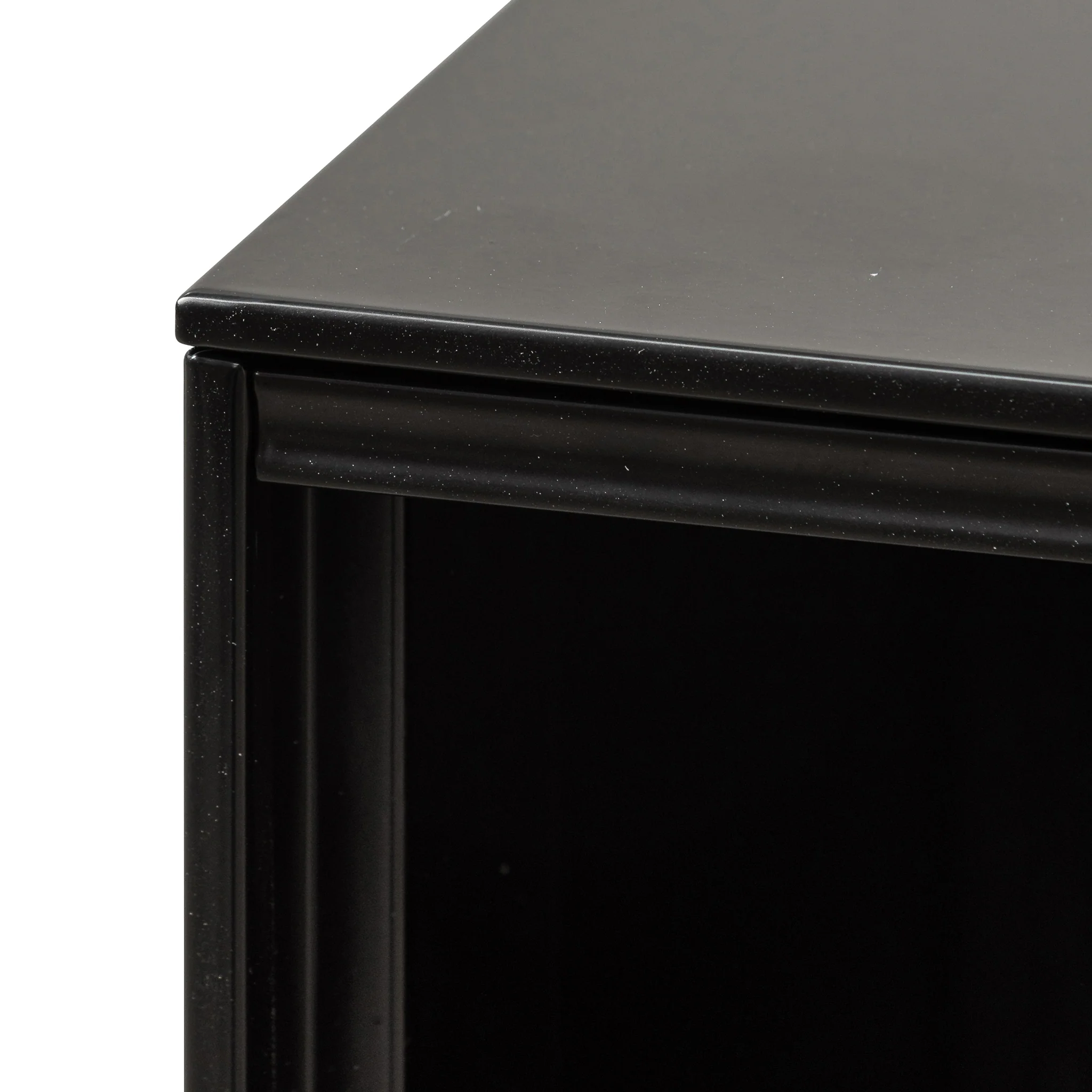 CDT6548-SN Inter-layered Black Storage Cabinet - Grey Doors - Image 6