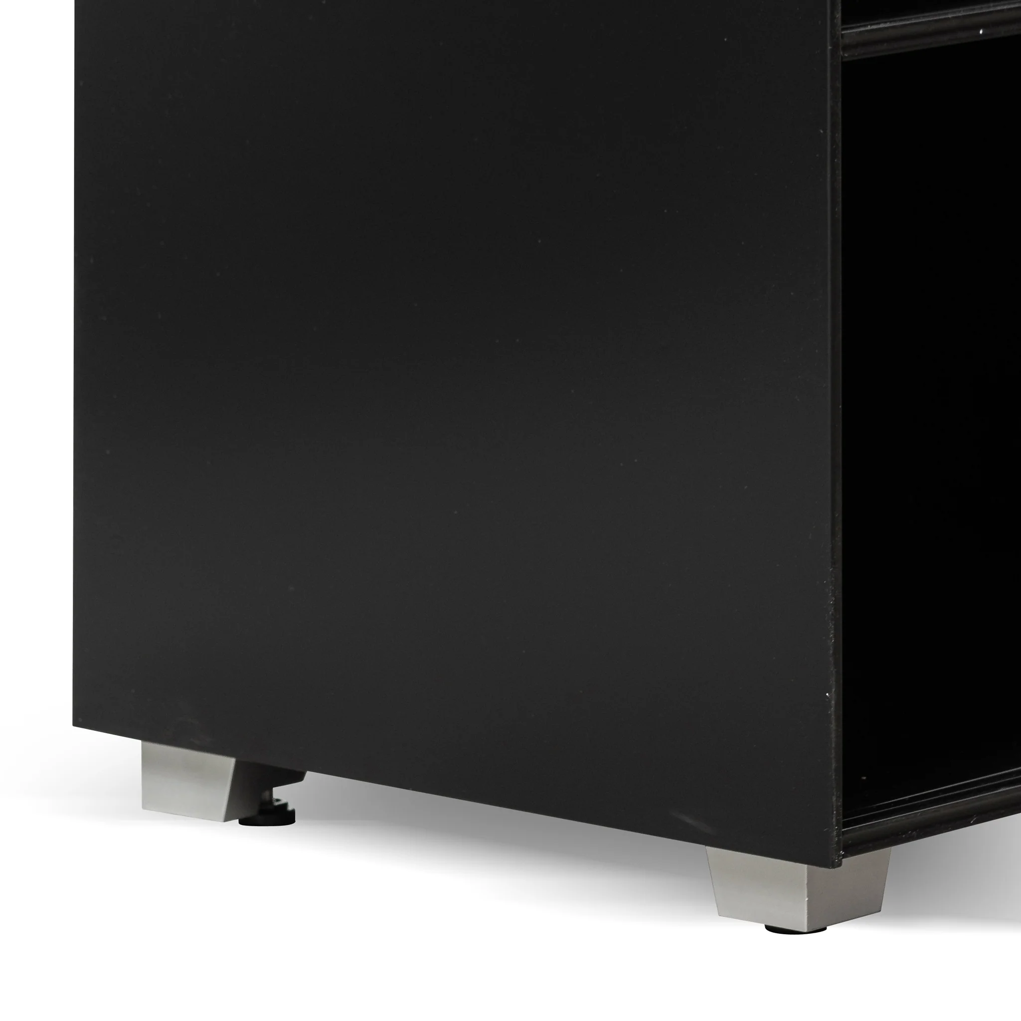 CDT6548-SN Inter-layered Black Storage Cabinet - Grey Doors - Image 8
