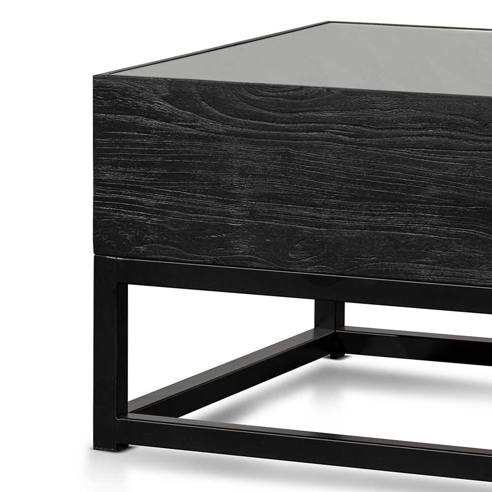 CDT6639-NI 1.2m Elm Coffee Table - Full Black - Image 2