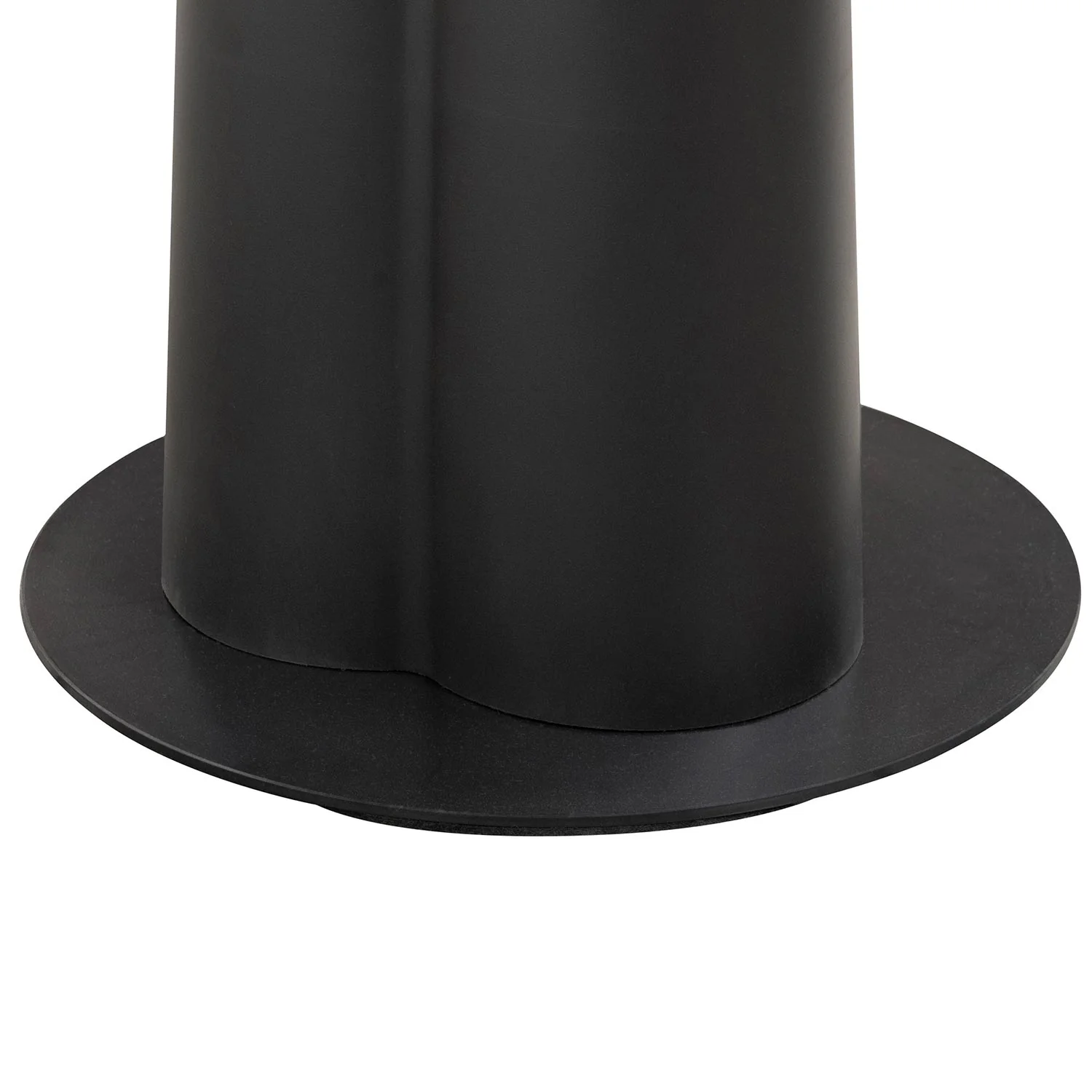 CDT6667-SD Round Wooden Dining Table - Natural Top and Black Base - Image 5