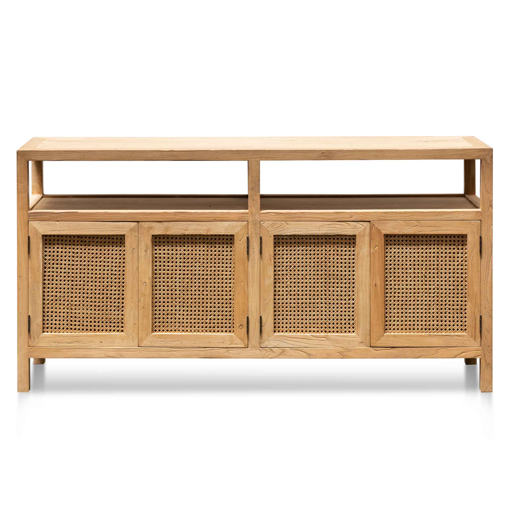 CDT6699 1.6m Sideboard Unit - Natural with Rattan Doors - Image 2