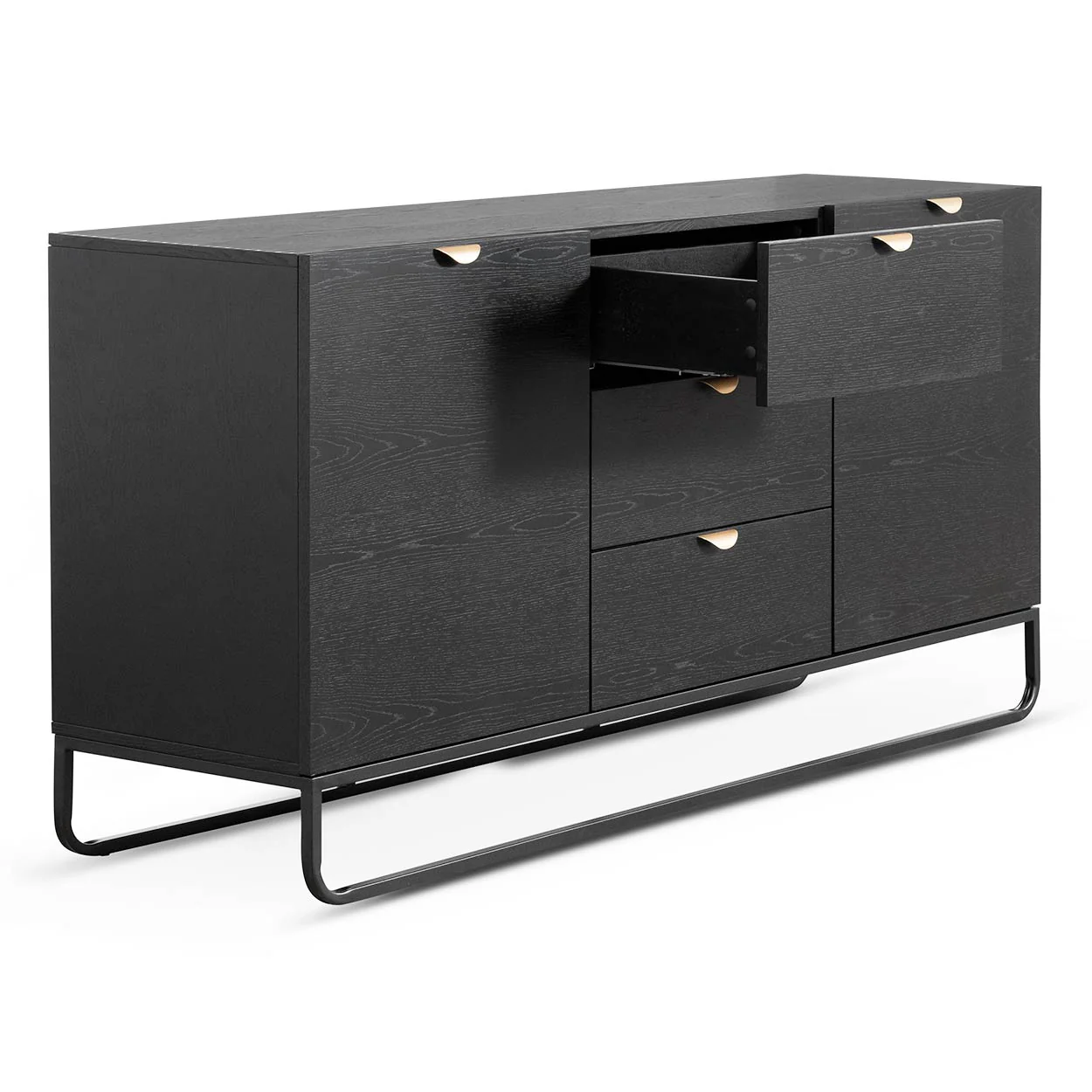 CDT6711-CN 1.75m Wooden Sideboard - Black - Image 5