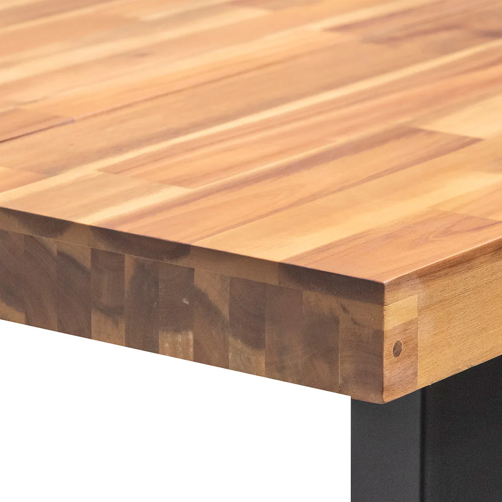 CDT6725-EM 2.1m Dining Table - Natural with Black Leg - Image 5