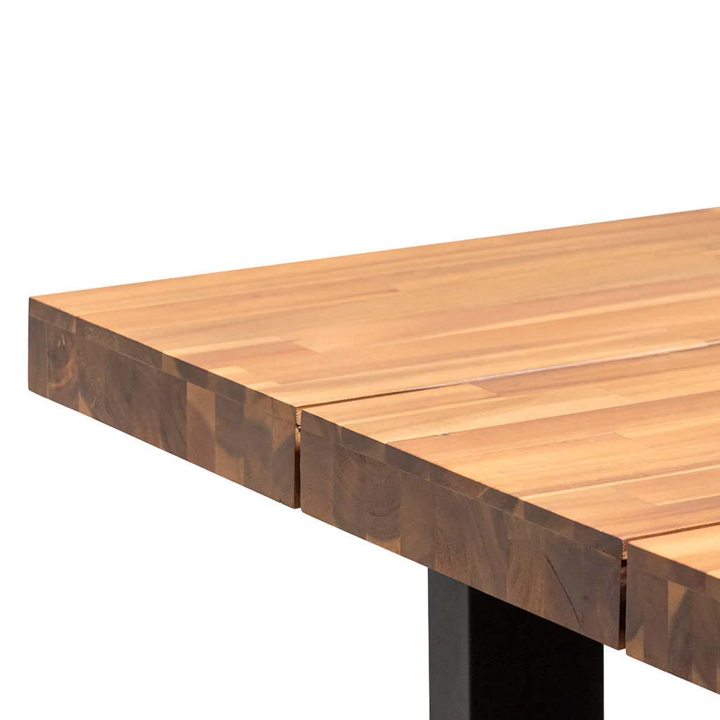 CDT6725-EM 2.1m Dining Table - Natural with Black Leg - Image 6