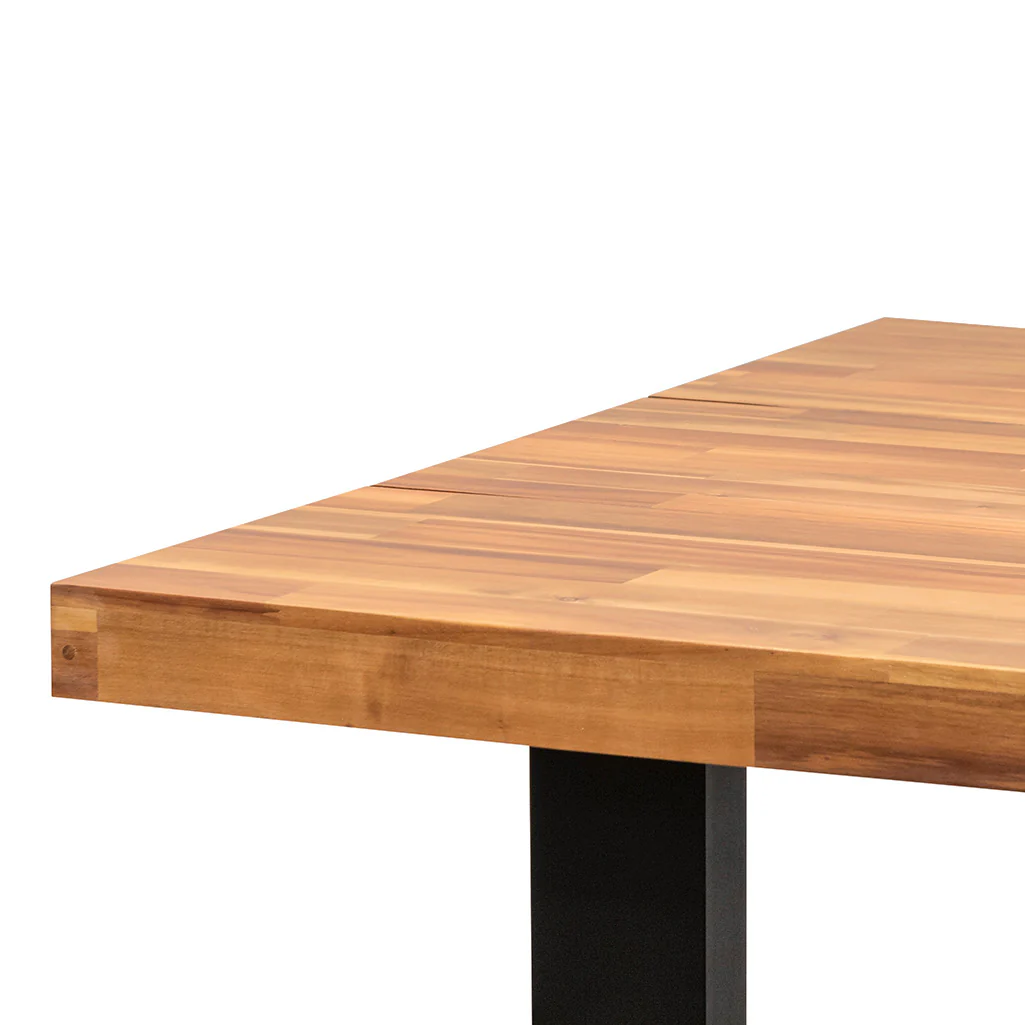 CDT6725-EM 2.1m Dining Table - Natural with Black Leg - Image 7