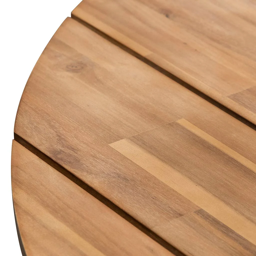 CDT6726-EM 1.35m Round Dining Table - Light Natural Acacia - Image 3