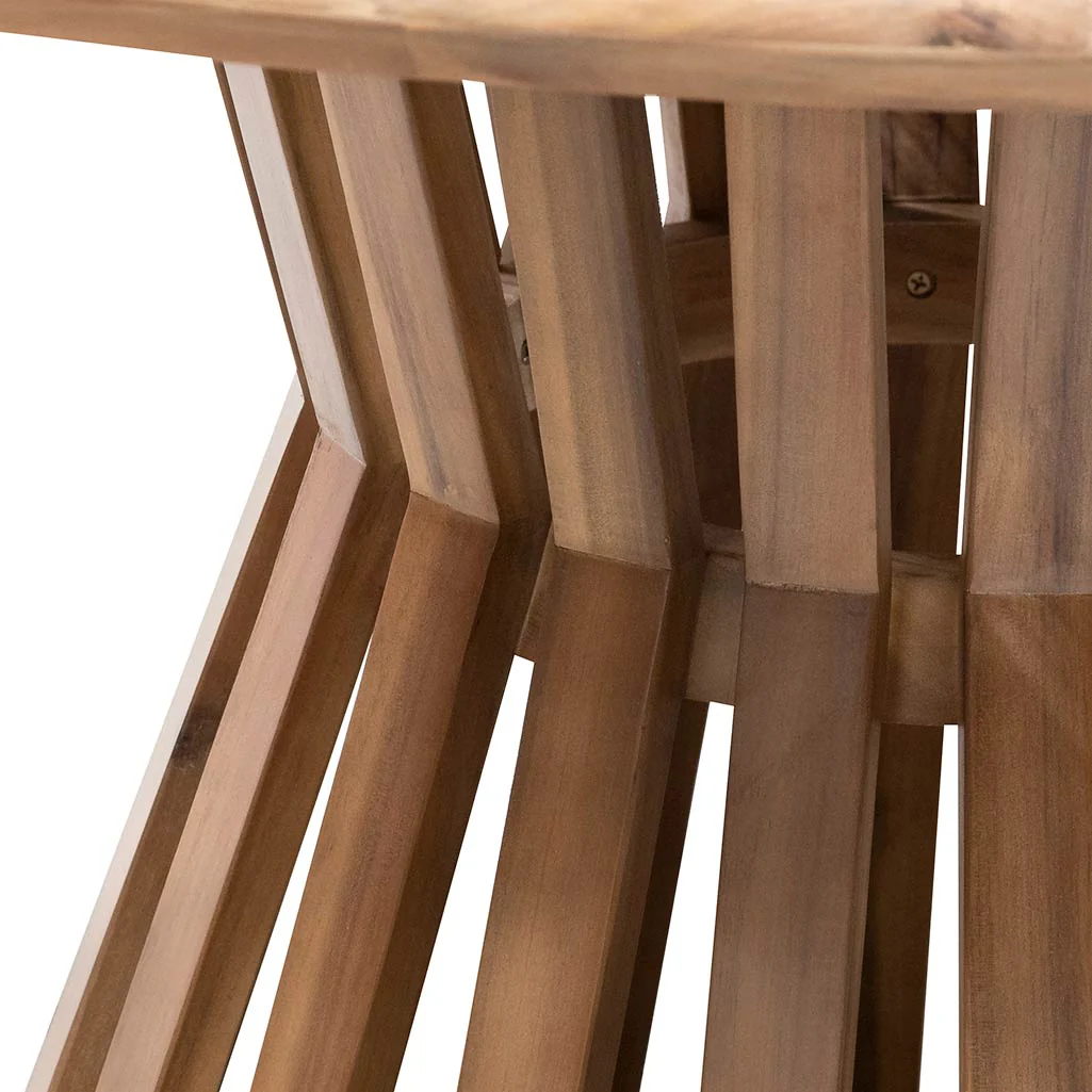 CDT6726-EM 1.35m Round Dining Table - Light Natural Acacia - Image 7