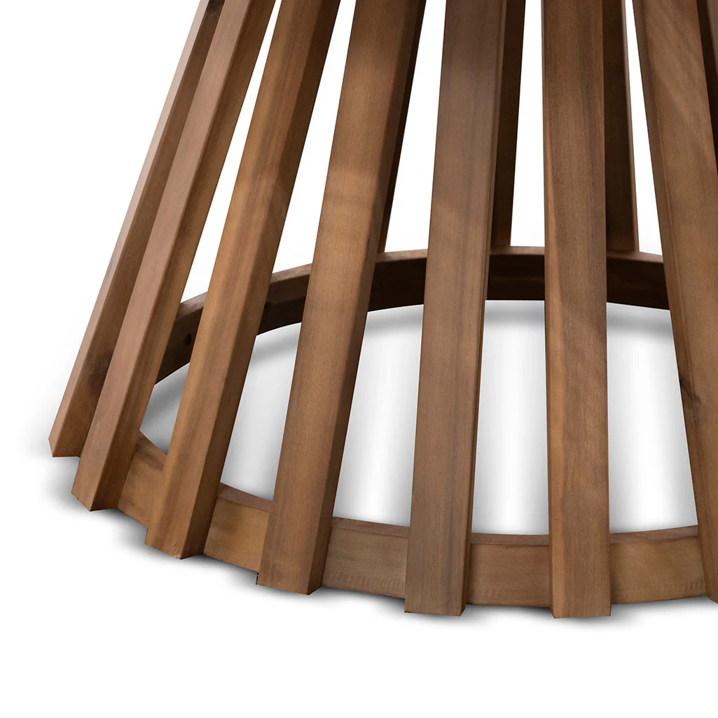 CDT6726-EM 1.35m Round Dining Table - Light Natural Acacia - Image 8
