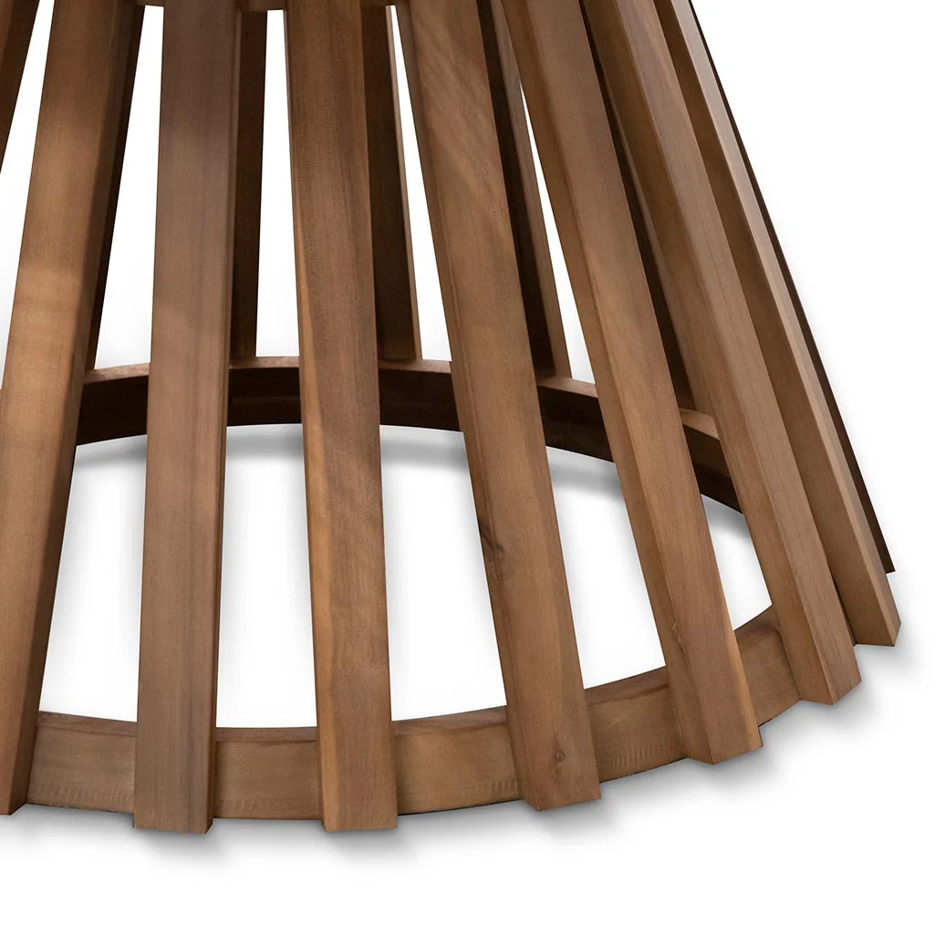 CDT6726-EM 1.35m Round Dining Table - Light Natural Acacia - Image 9