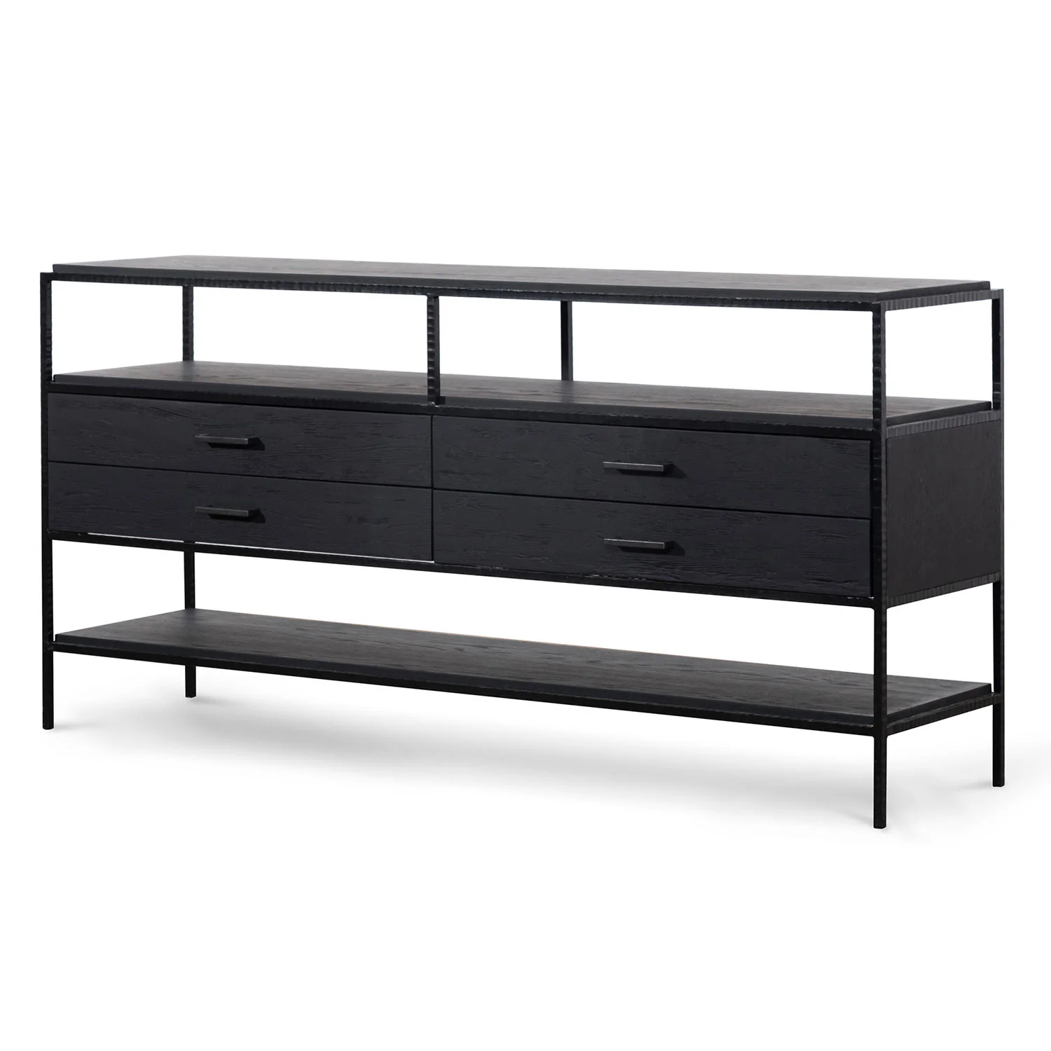 CDT6764-NI 1.6m Sideboard Unit - Full Black - Image 3