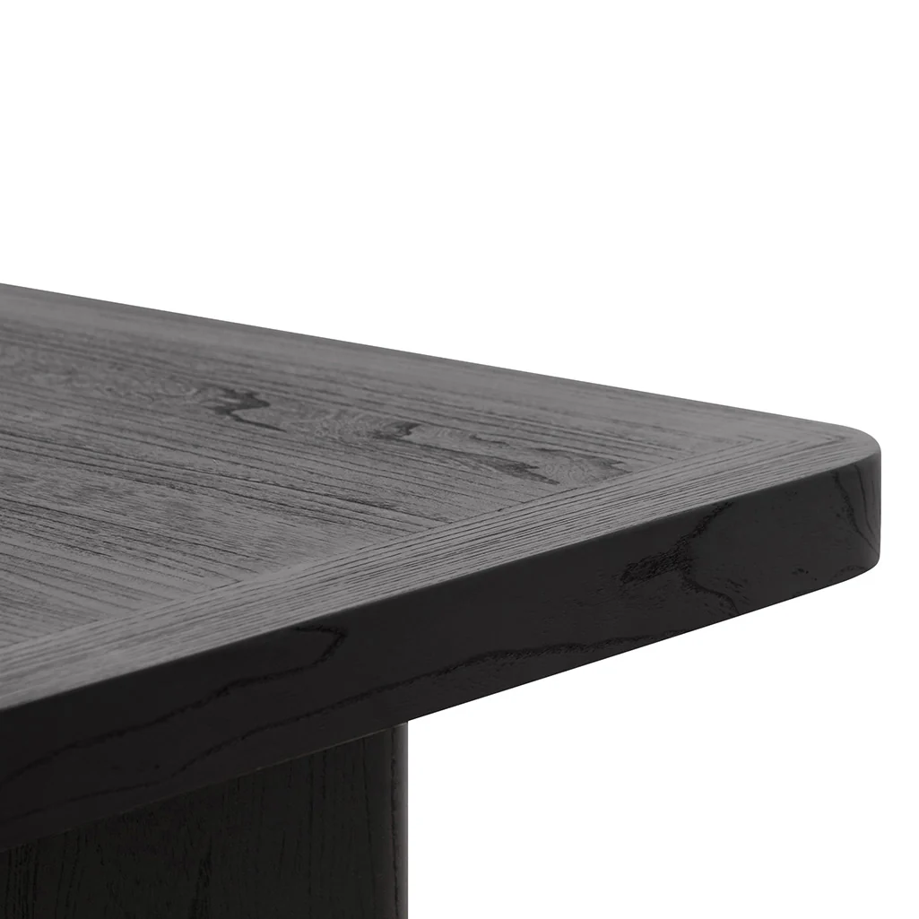 CDT6780-NI 2.4m Elm Dining Table - Full Black - Image 10