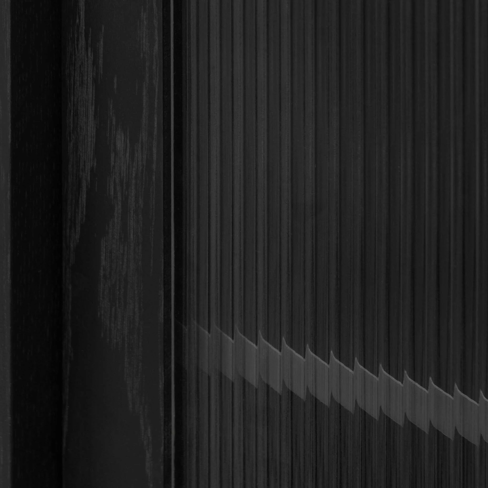 CDT6908-KD Black Bar Cabinet - Flute Glass Doors - Image 8