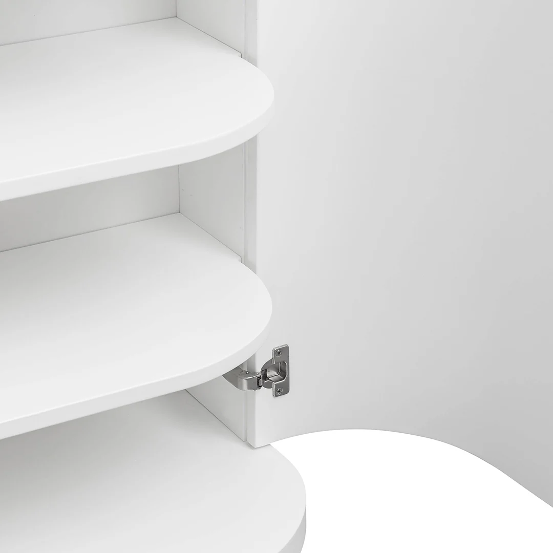 CDT8049-DW 100cm Wooden Storage Cabinet - White - Image 4