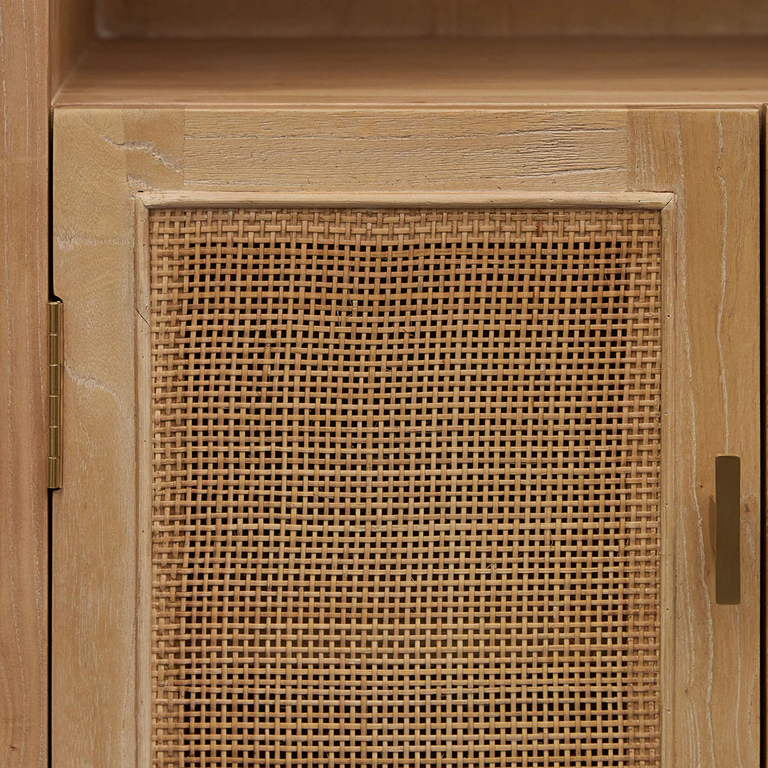 CDT8138-NI 65.5cm Rattan Door Cabinet - Natural - Image 5