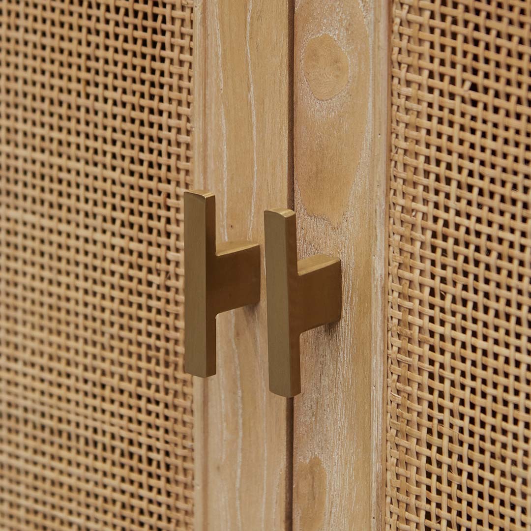 CDT8138-NI 65.5cm Rattan Door Cabinet - Natural - Image 6