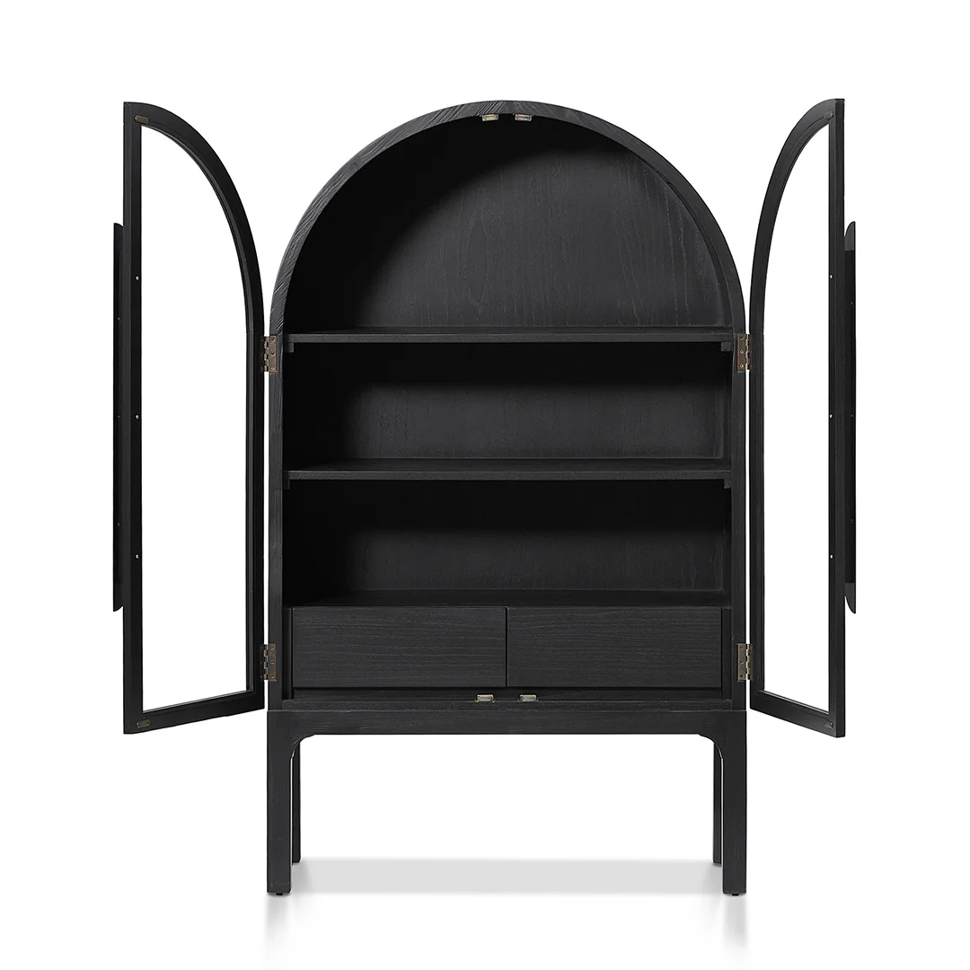 CDT8298-NI Glass Cabinet - Full Black - Image 3