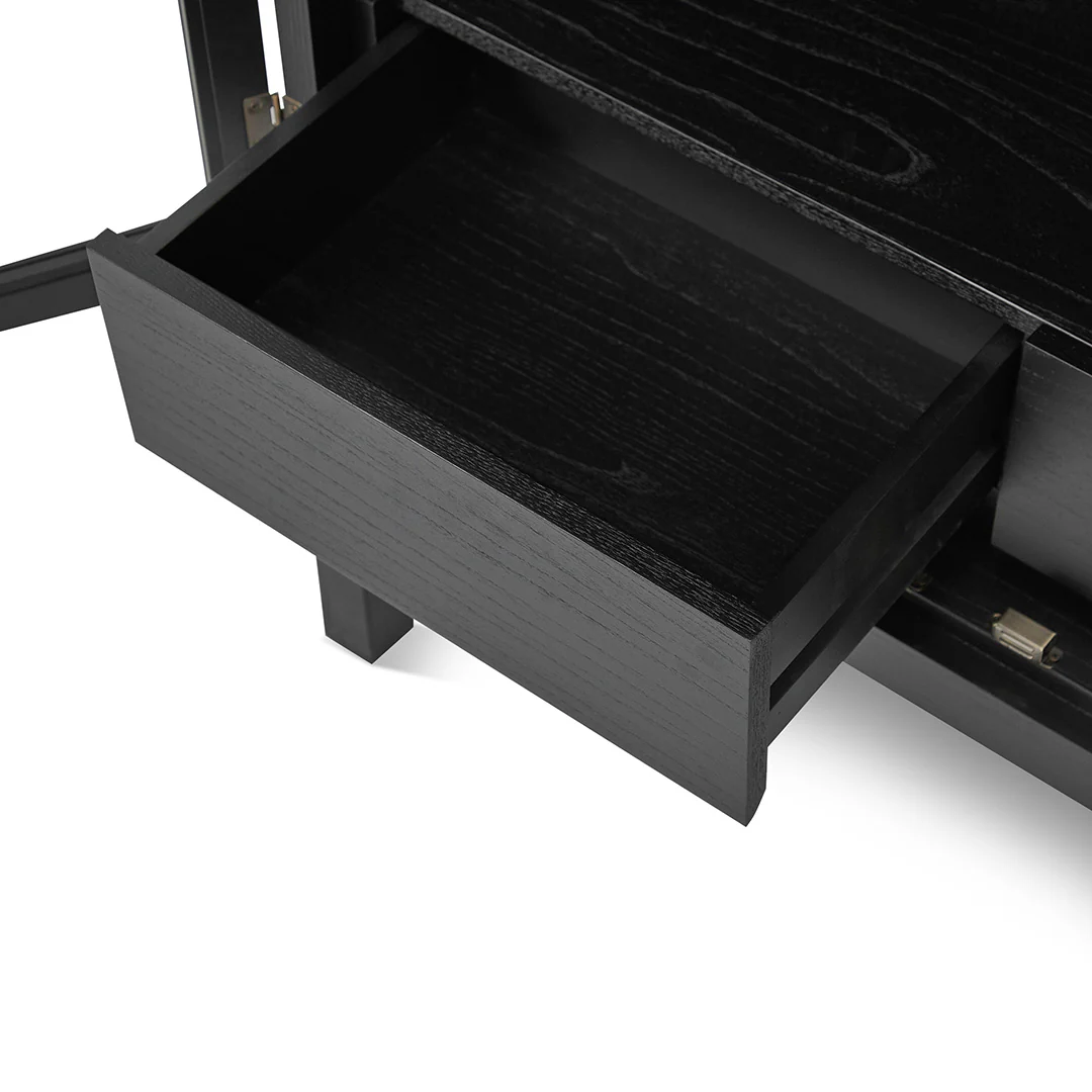 CDT8298-NI Glass Cabinet - Full Black - Image 6