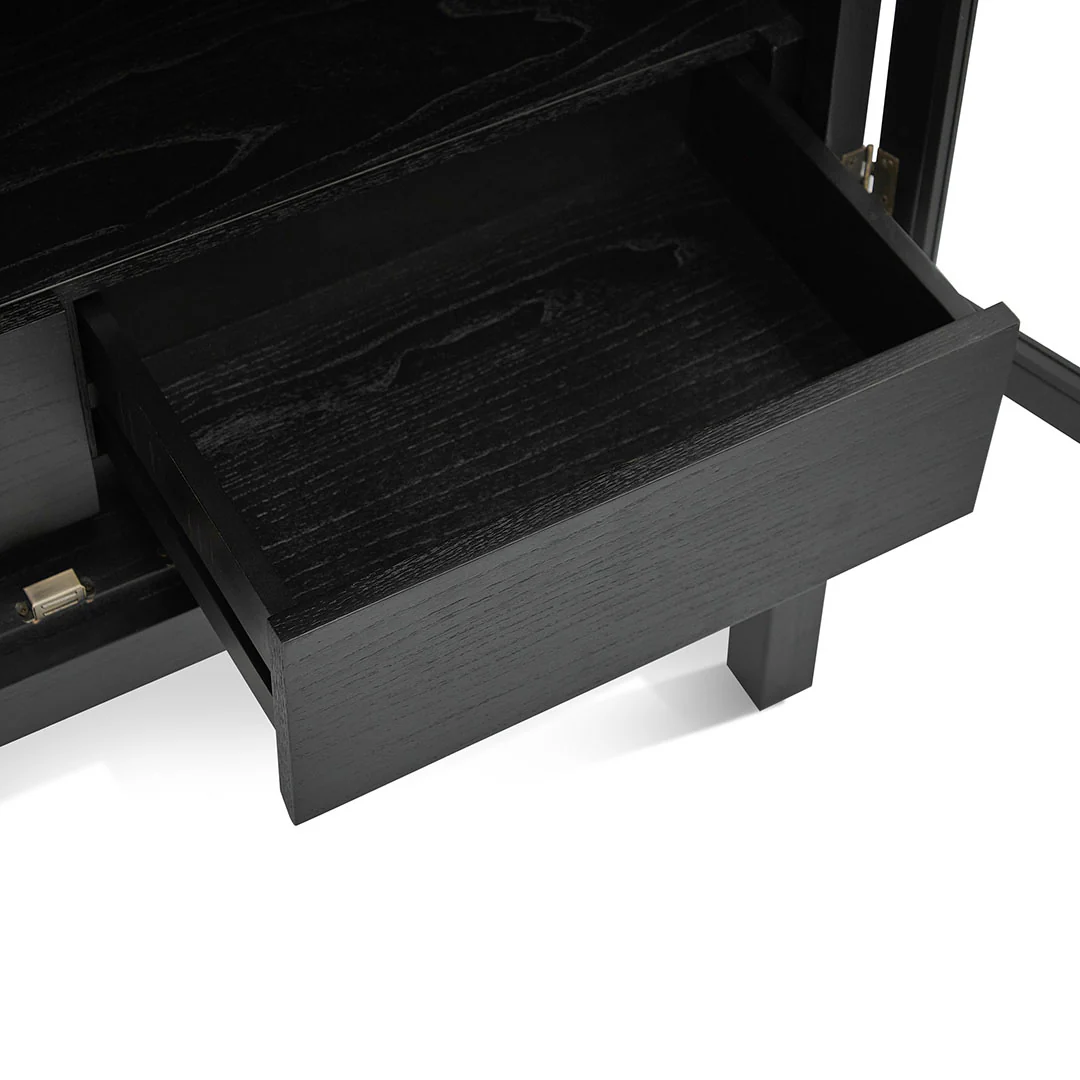 CDT8298-NI Glass Cabinet - Full Black - Image 7