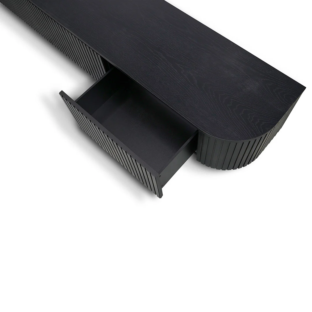 CTV8309-CN 2.4m TV Unit - Full Black Oak - Image 6