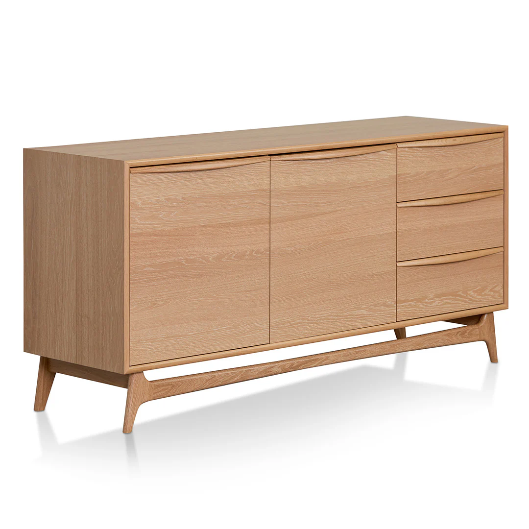 CDT8385-VN Wide Sideboard Unit with Drawers - Natural Oak - Image 8