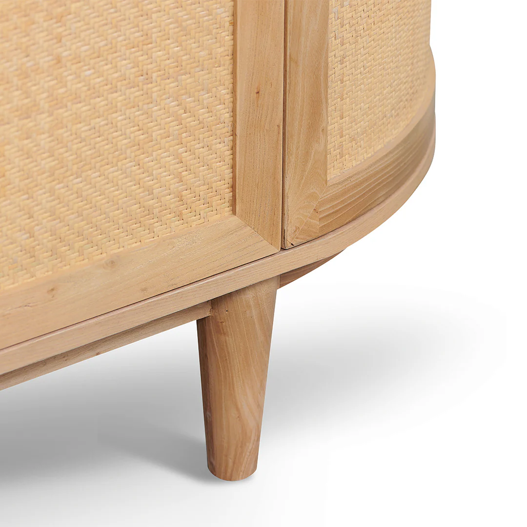 CDT8406-NI 1.7m Natural Elm Sideboard - Rattan Doors - Image 9