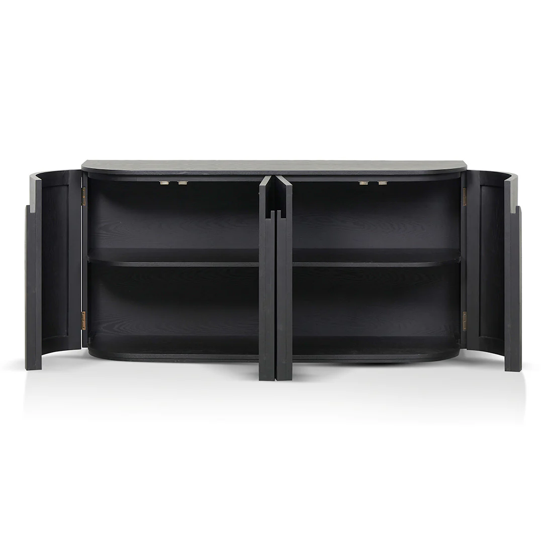 CDT8407-NI 1.6m Sideboard - Full Black - Image 3