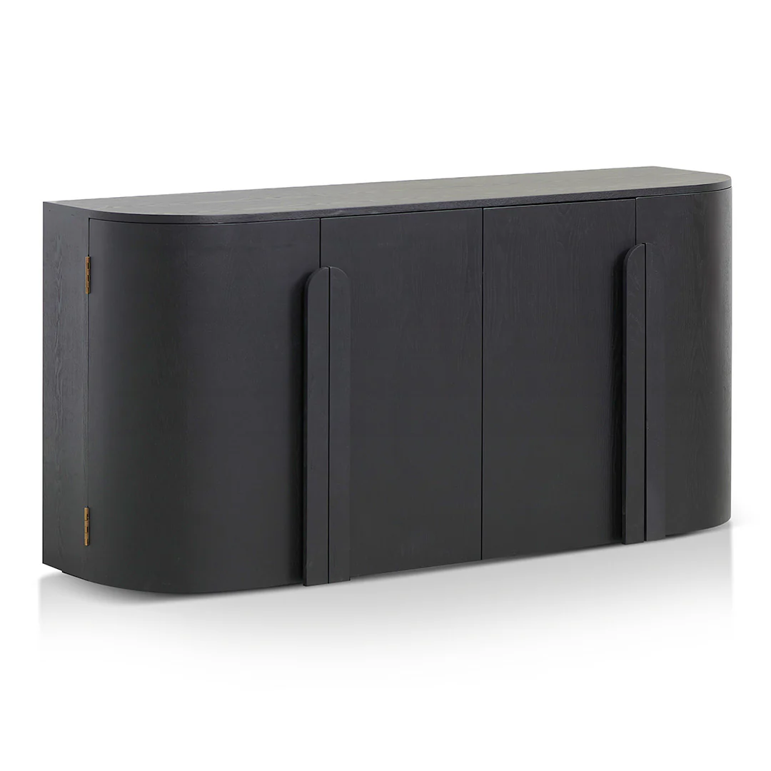 CDT8407-NI 1.6m Sideboard - Full Black - Image 4