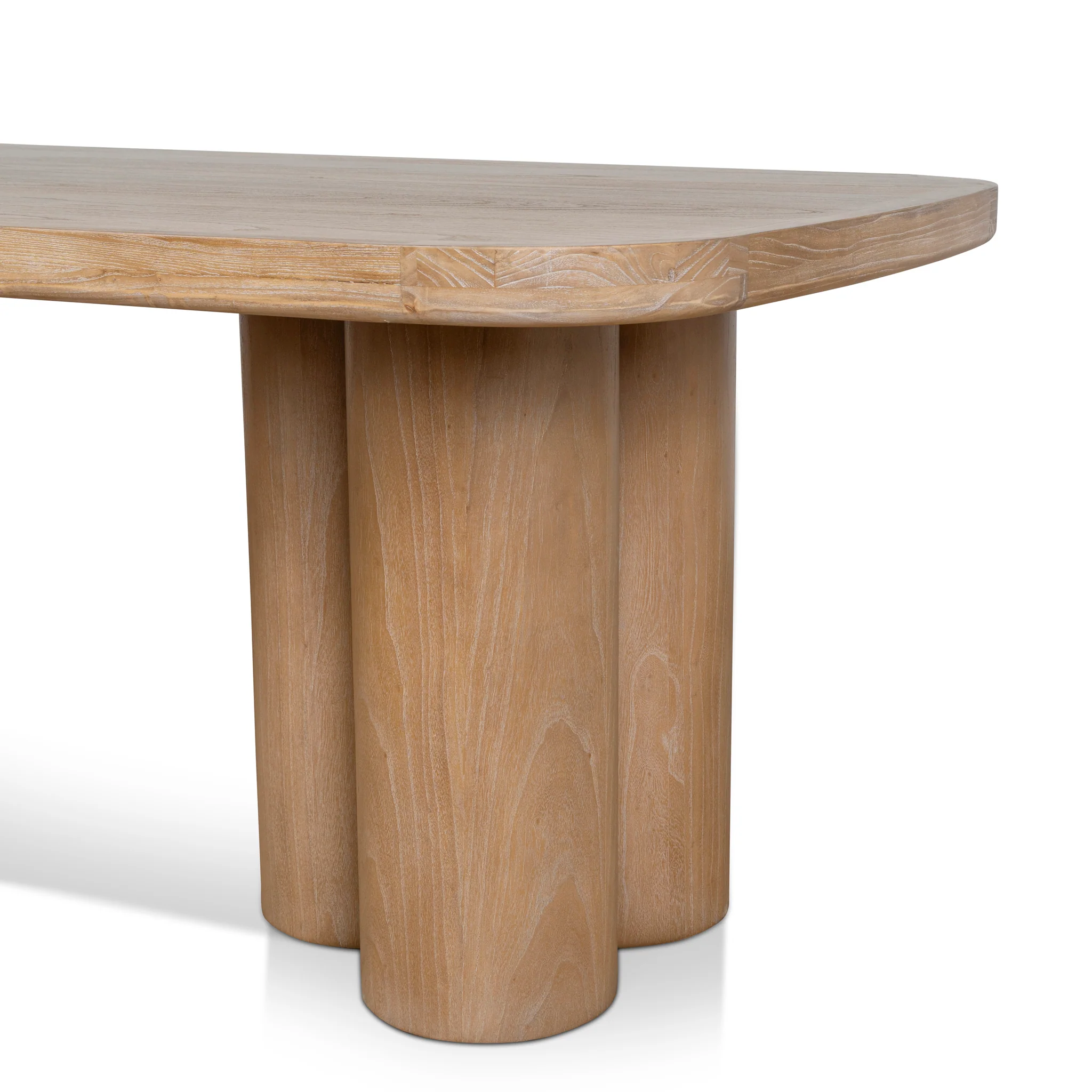 CDT8413-NI 2.4m Elm Dining Table - Light Natural - Image 4
