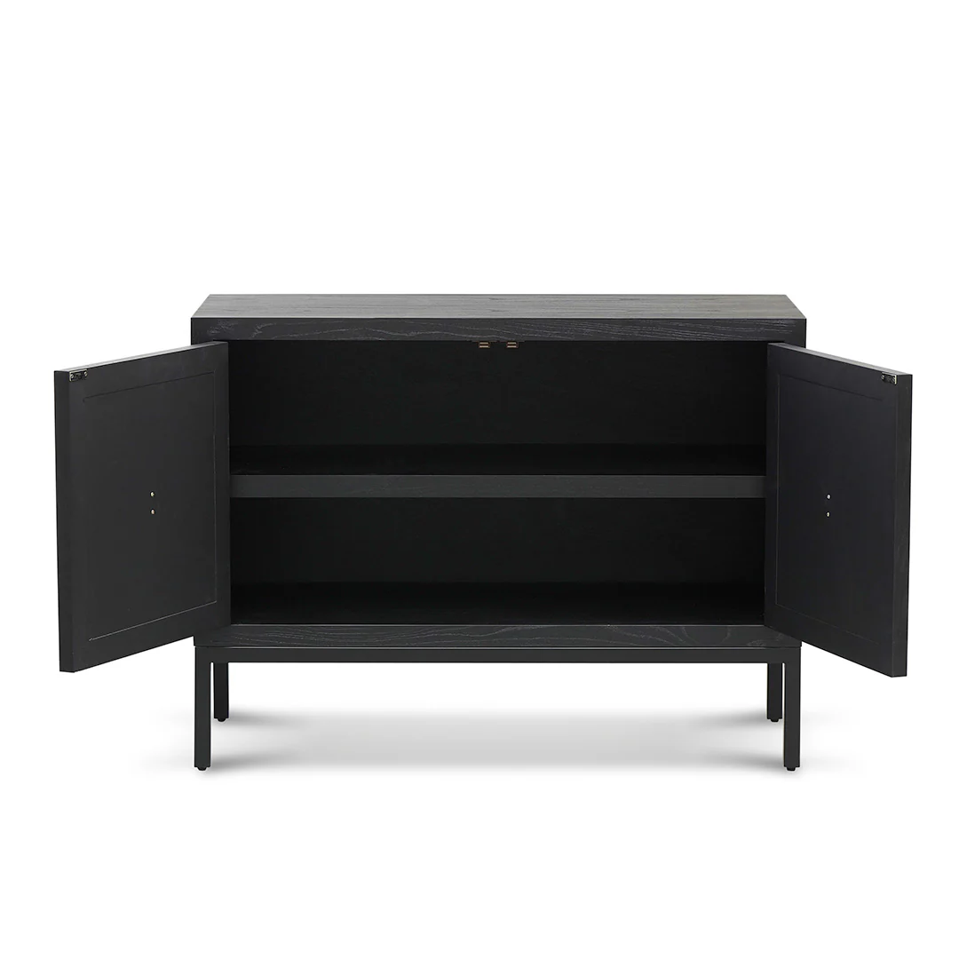 CDT8416-NI 1.08m Elm Sideboard Unit - Full Black - Image 5
