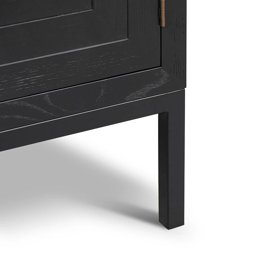 CDT8416-NI 1.08m Elm Sideboard Unit - Full Black - Image 9
