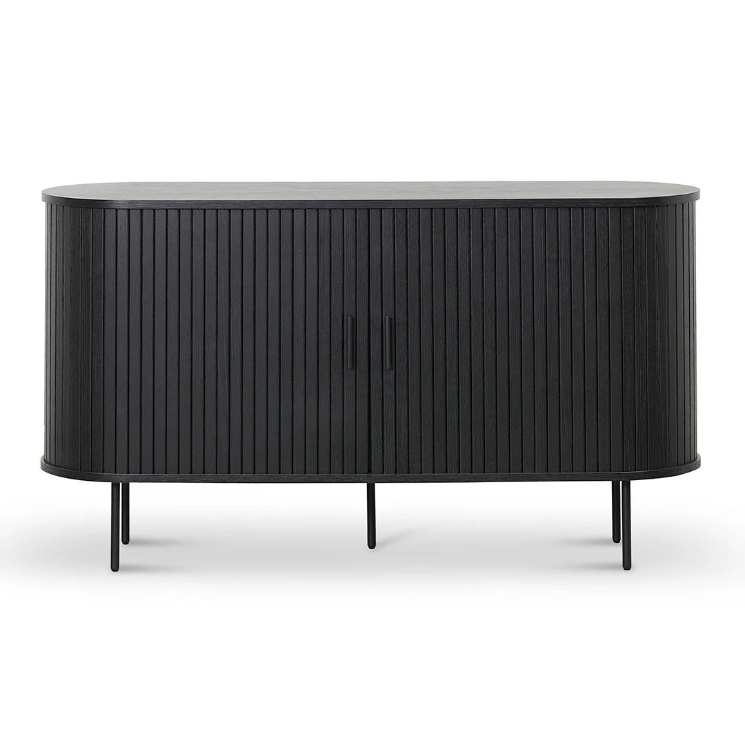 CDT8437-KD 1.4m Wooden Buffets Unit - Full Black - Image 2