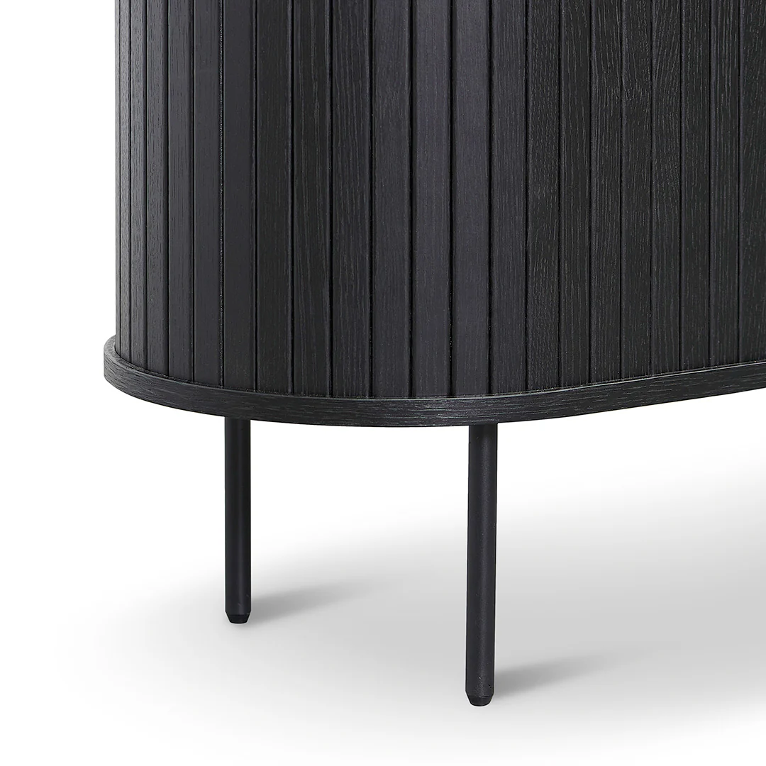 CDT8437-KD 1.4m Wooden Buffets Unit - Full Black - Image 6